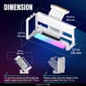 EZDIY-FAB PCIe 4.0 GPU Mount Bracket w ARGB LED Module White Nvidia AMD RTX RX XT Adjustable angle