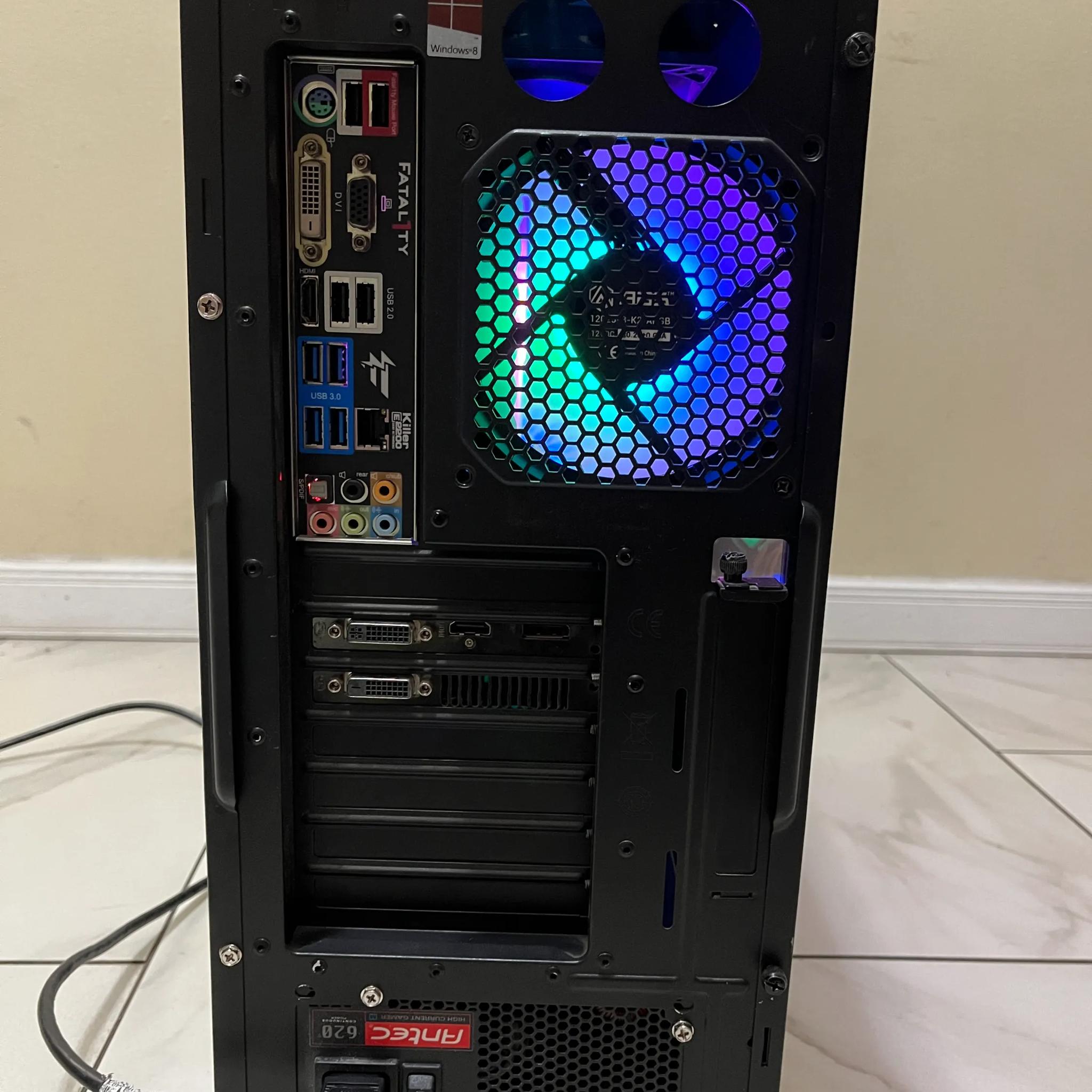 🔥 Budget RGB Gaming PC – R9 270x, Intel Core i5, 12GB RAM, 256GB SSD+1TB HDD, with RGB Remote