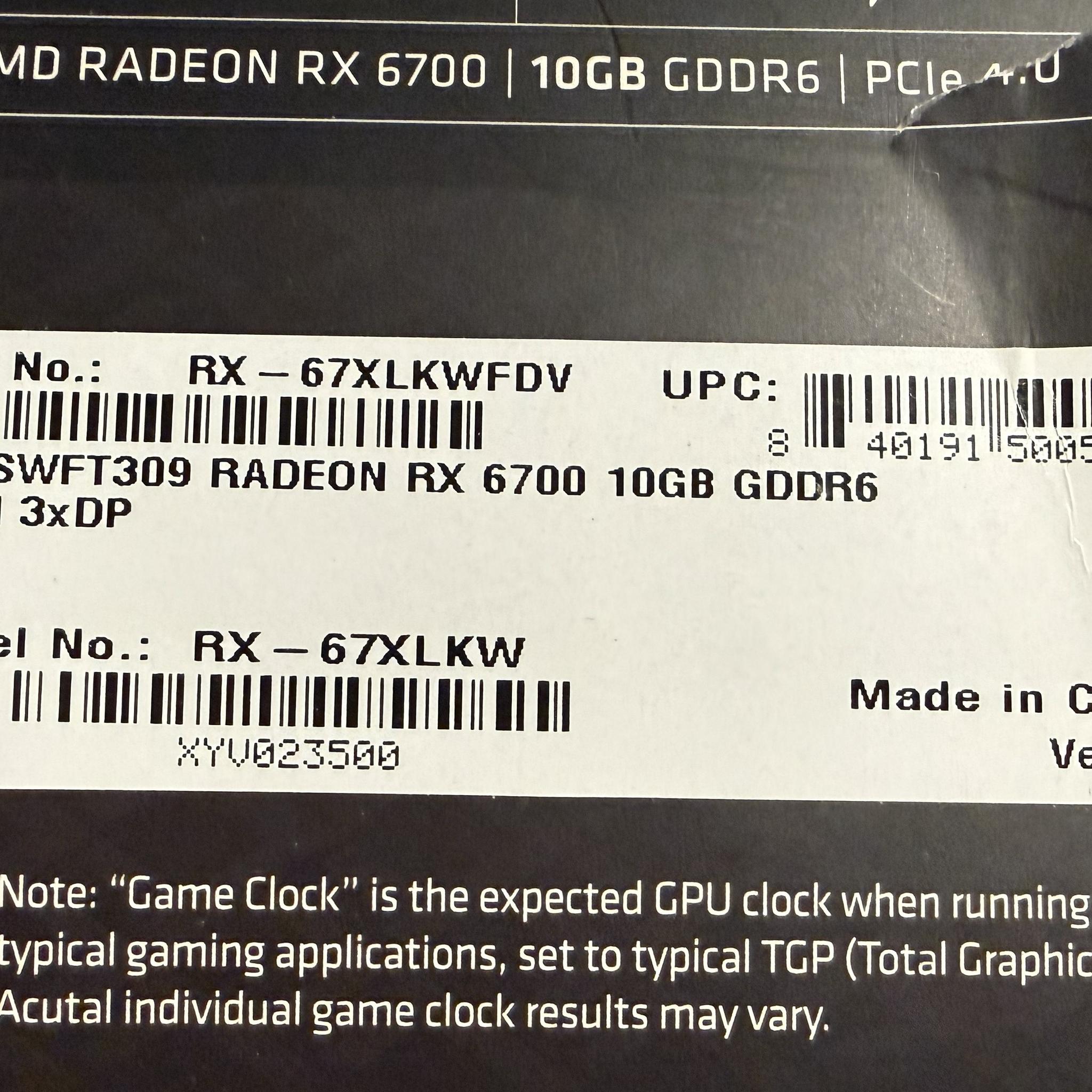 XFX Speedster SWFT309 Radeon RX 6700 10GB GDDR6 Graphics Card – Great 1440p Gaming Performance