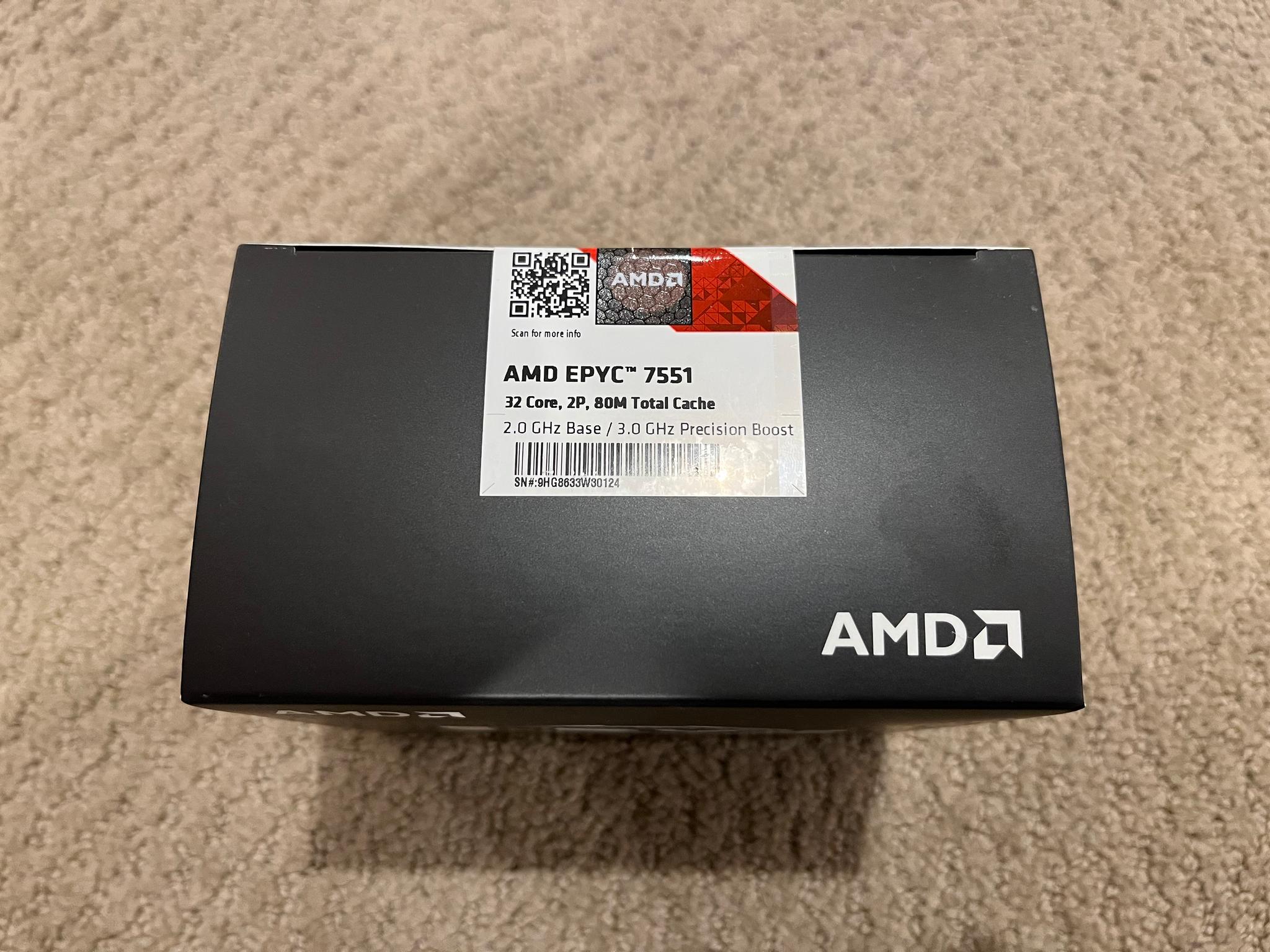 BNIB Sealed - AMD EPYC 7551 - 32c/64t - No Vendor Lock