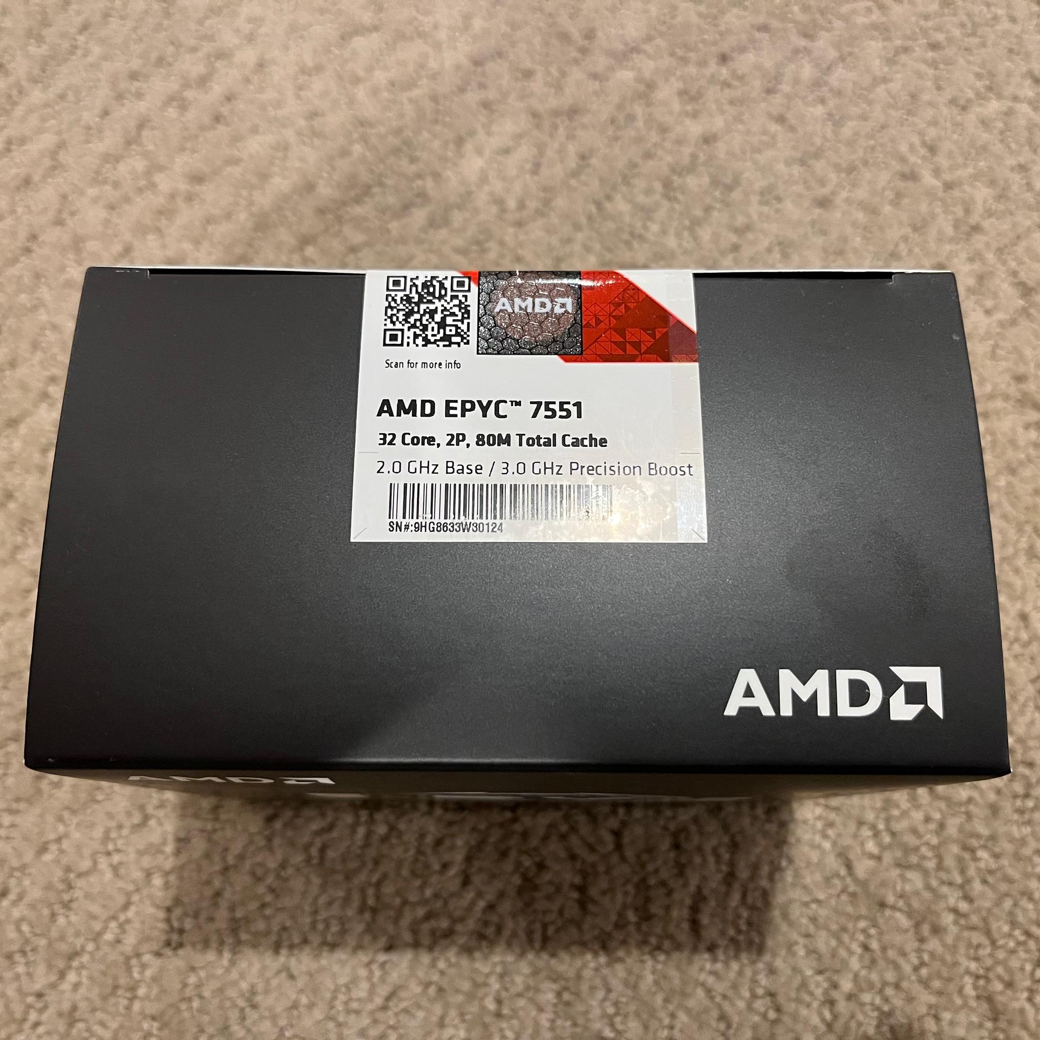 BNIB Sealed - AMD EPYC 7551 - 32c/64t - No Vendor Lock