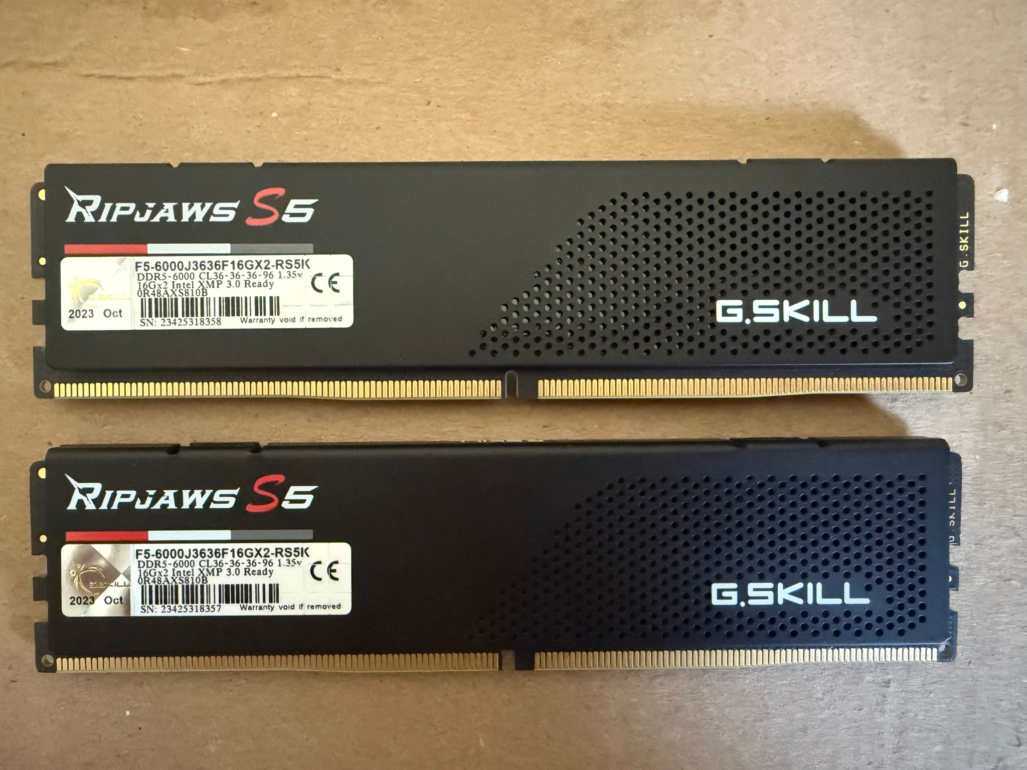 G.Skill Ripjaws S5 32GB 2x16GB CL 36 DDR5-6000 RAM
