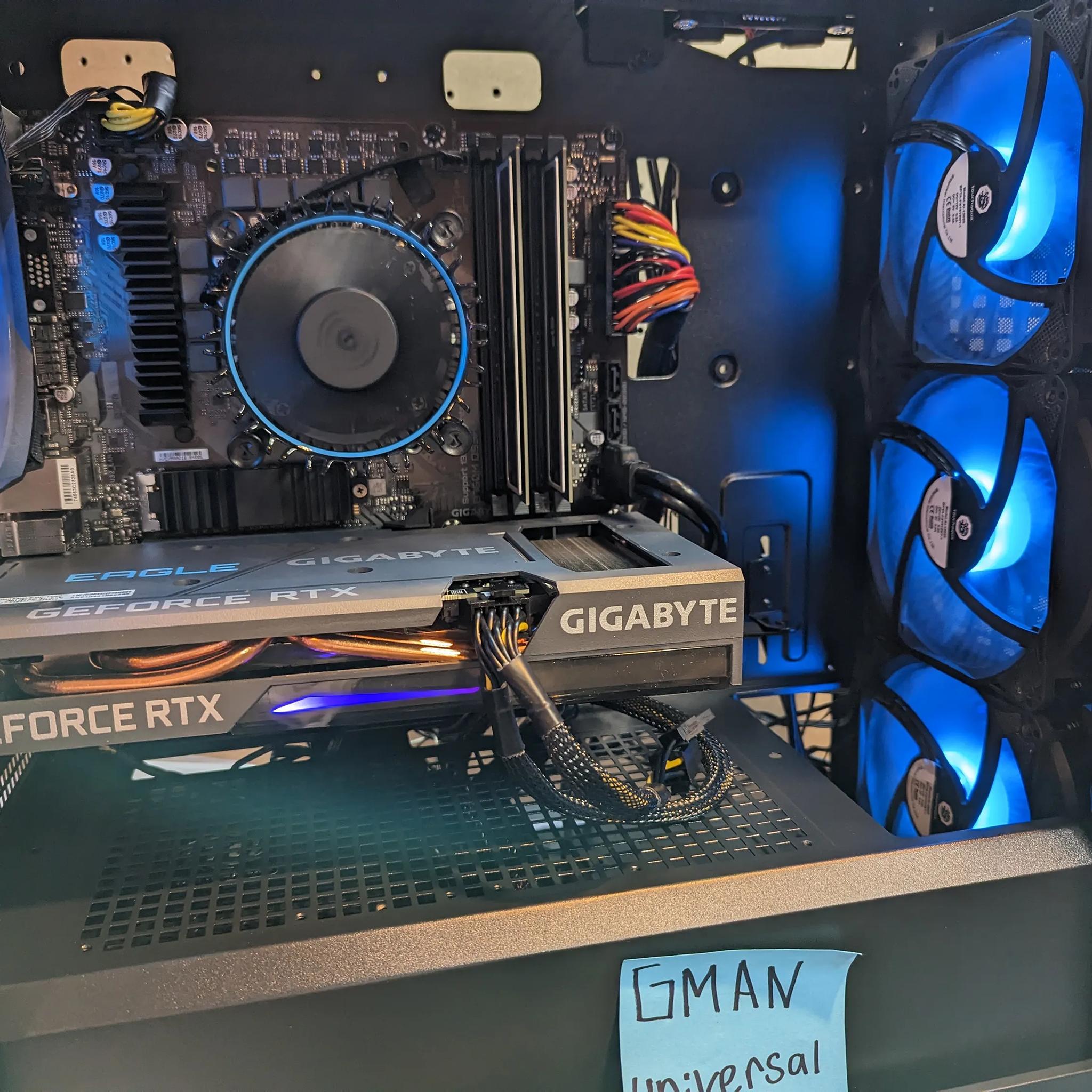 | Intel i3-13100 |RTX 3060 Gigabyte Eagle| 16GB DDR4 3200MHz|