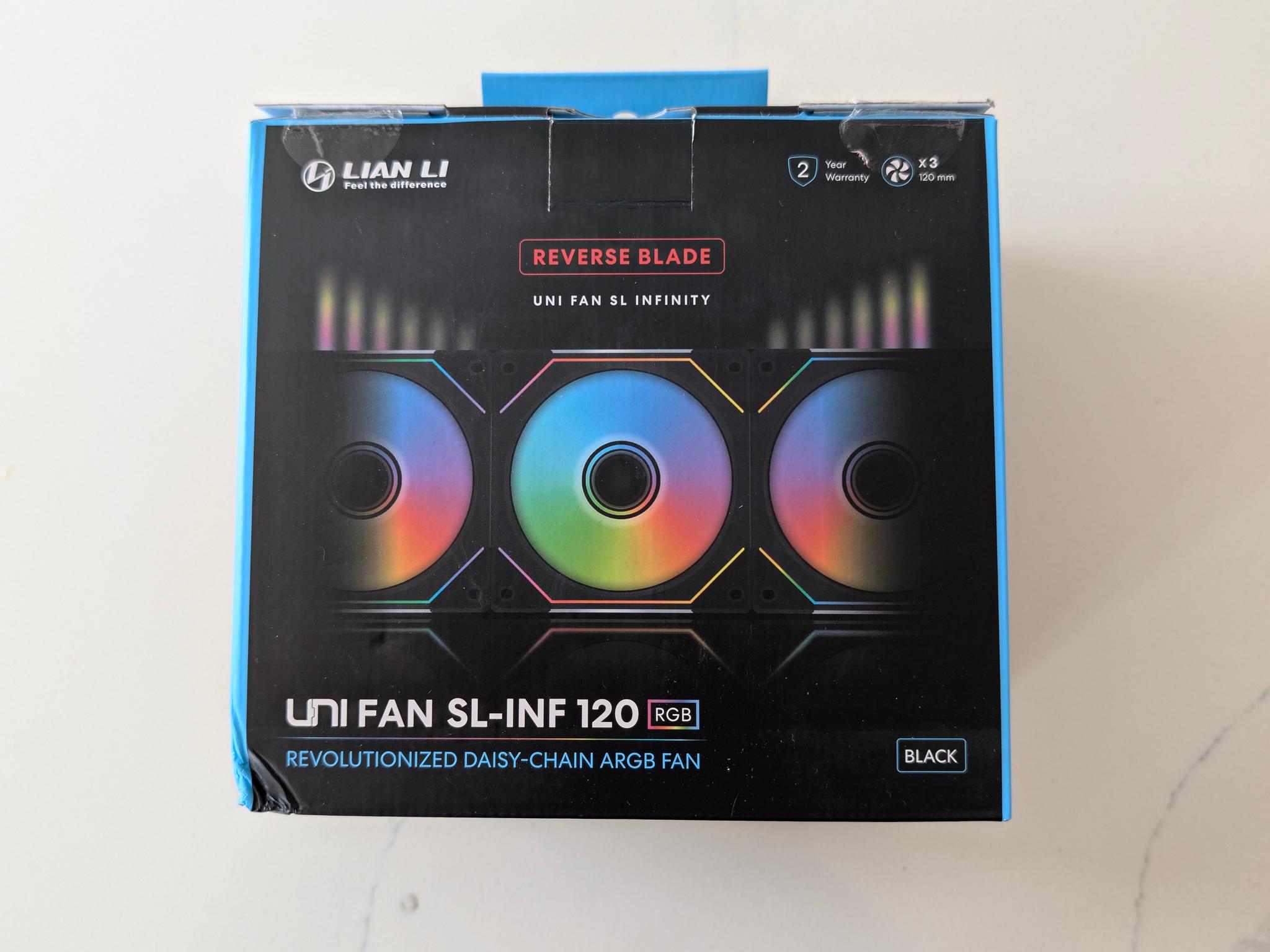 (3 pack) Lian Li Uni Fan SL-Inf 120 Reverse Blade