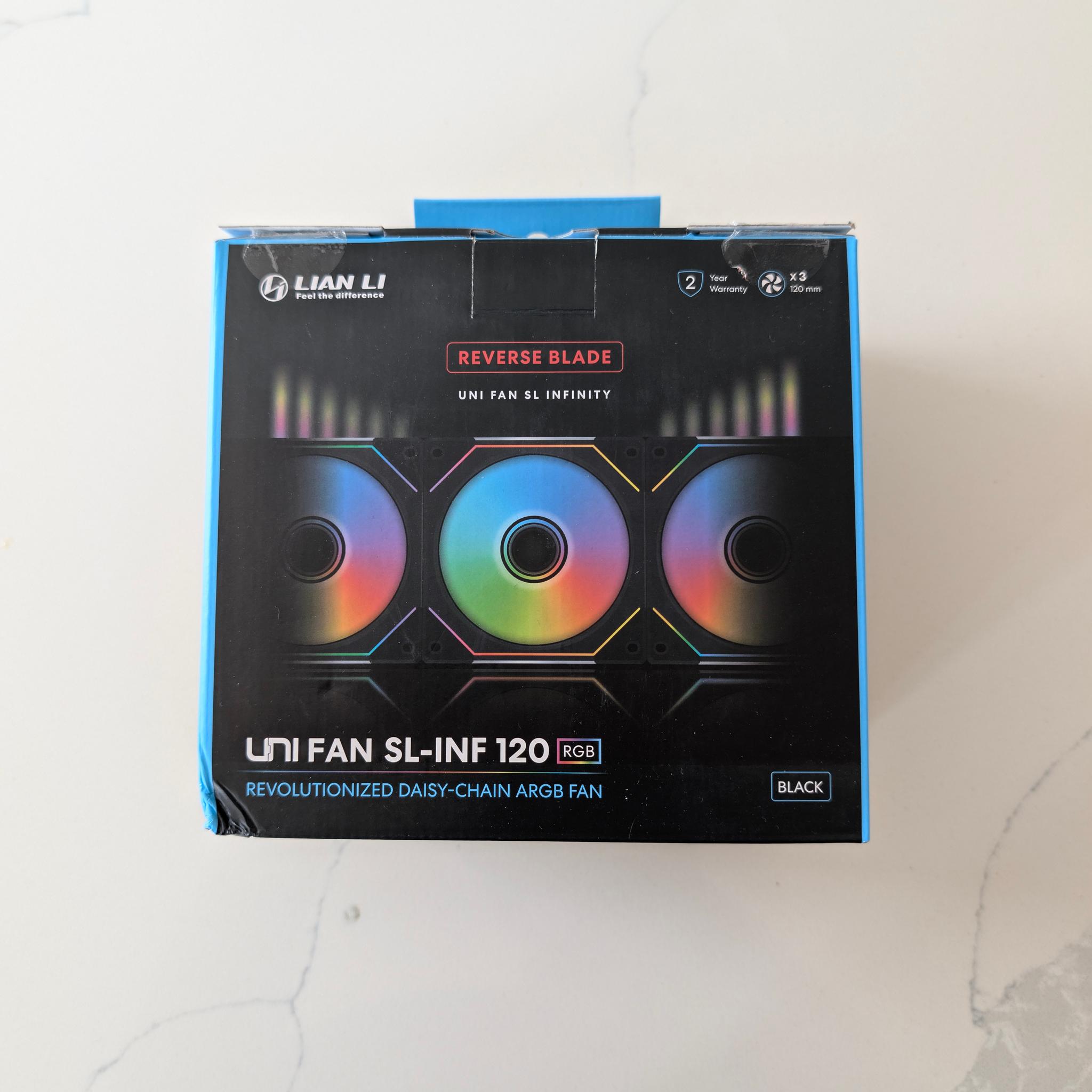 (3 pack) Lian Li Uni Fan SL-Inf 120 Reverse Blade