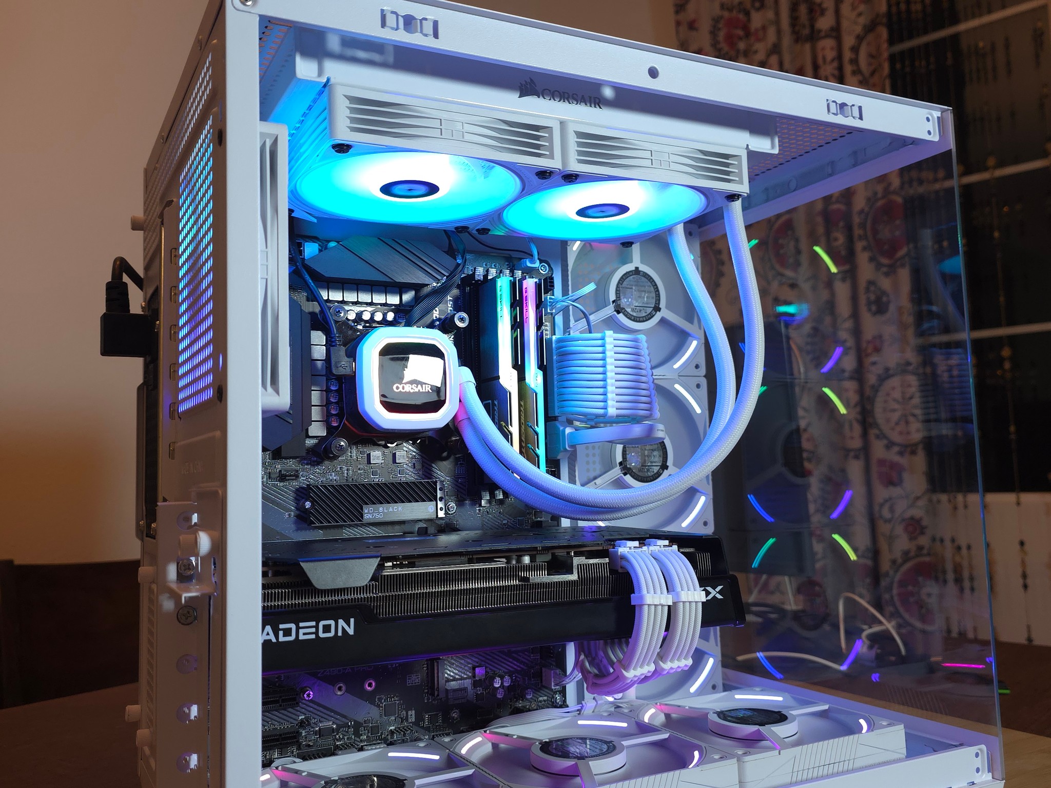 🔥 RTX 7800 XT Gaming PC | i7-10700K | 32GB RGB | 5TB Storage | White Build