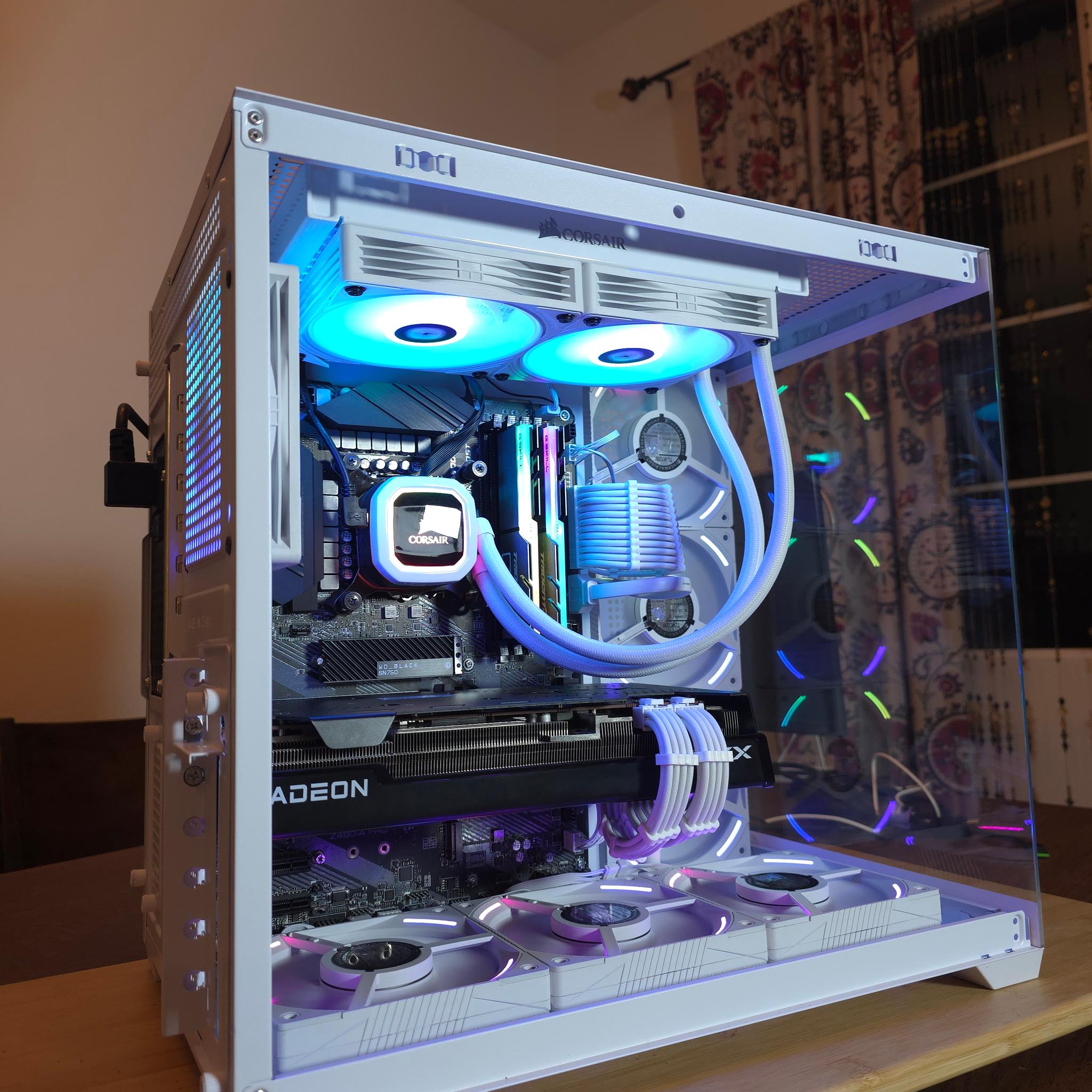 🔥 RTX 7800 XT Gaming PC | i7-10700K | 32GB RGB | 5TB Storage | White Build