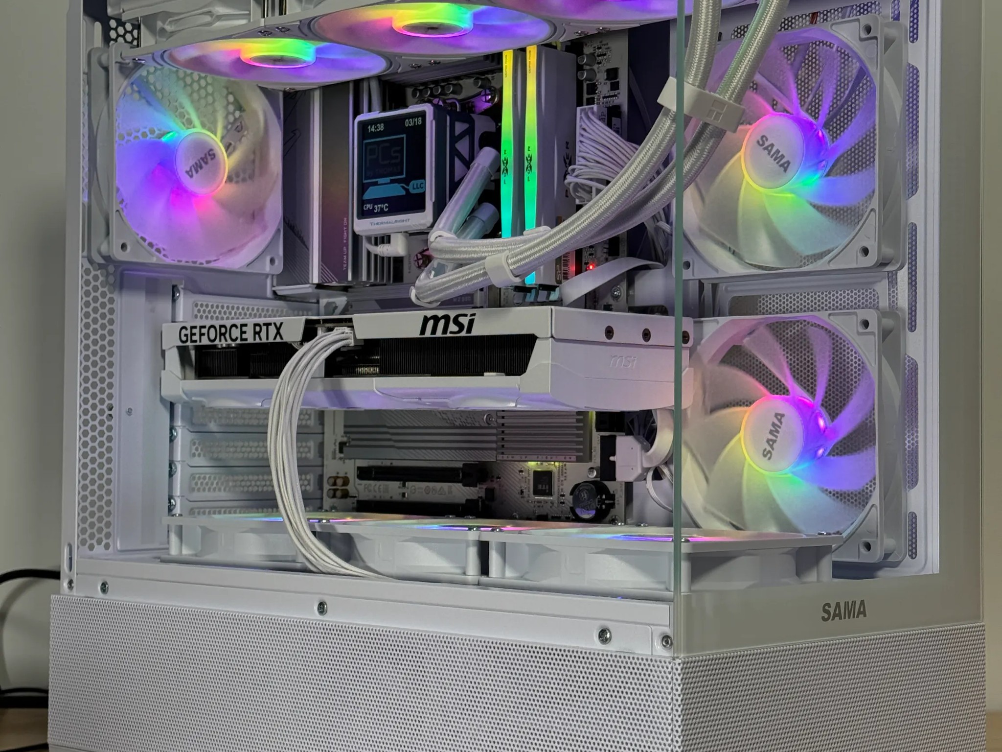 RTX 5080 Whiteout Gaming PC 9800x3d 64GB DDR5 2TB NVME SSD