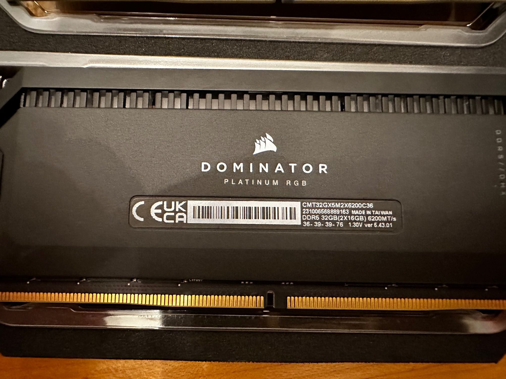 Corsair Dominator Platinum 2x16gb DDR5 6200cl36