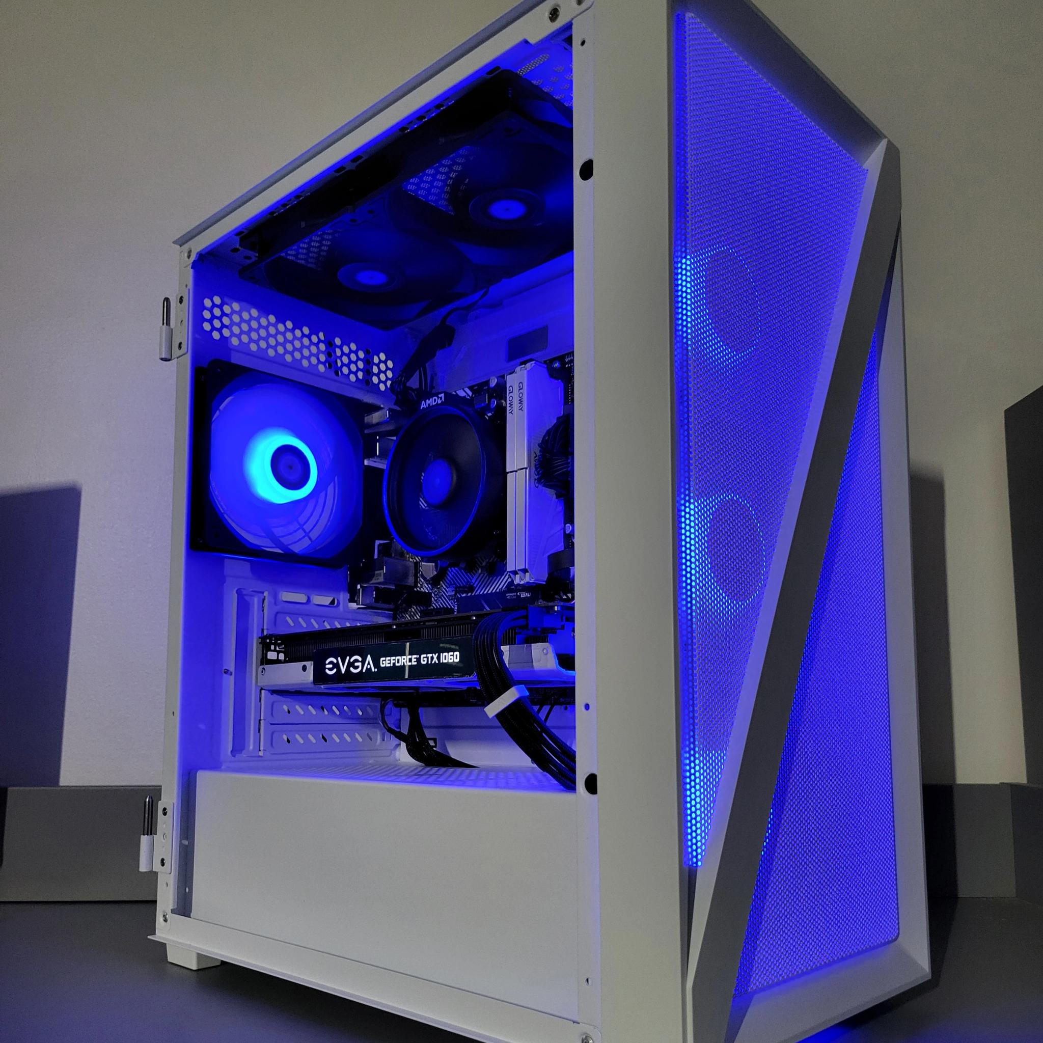 Black & White Gaming PC! Ryzen 5 | GTX 1060 6GB | 16GB | 512GB | Wi-Fi + BT
