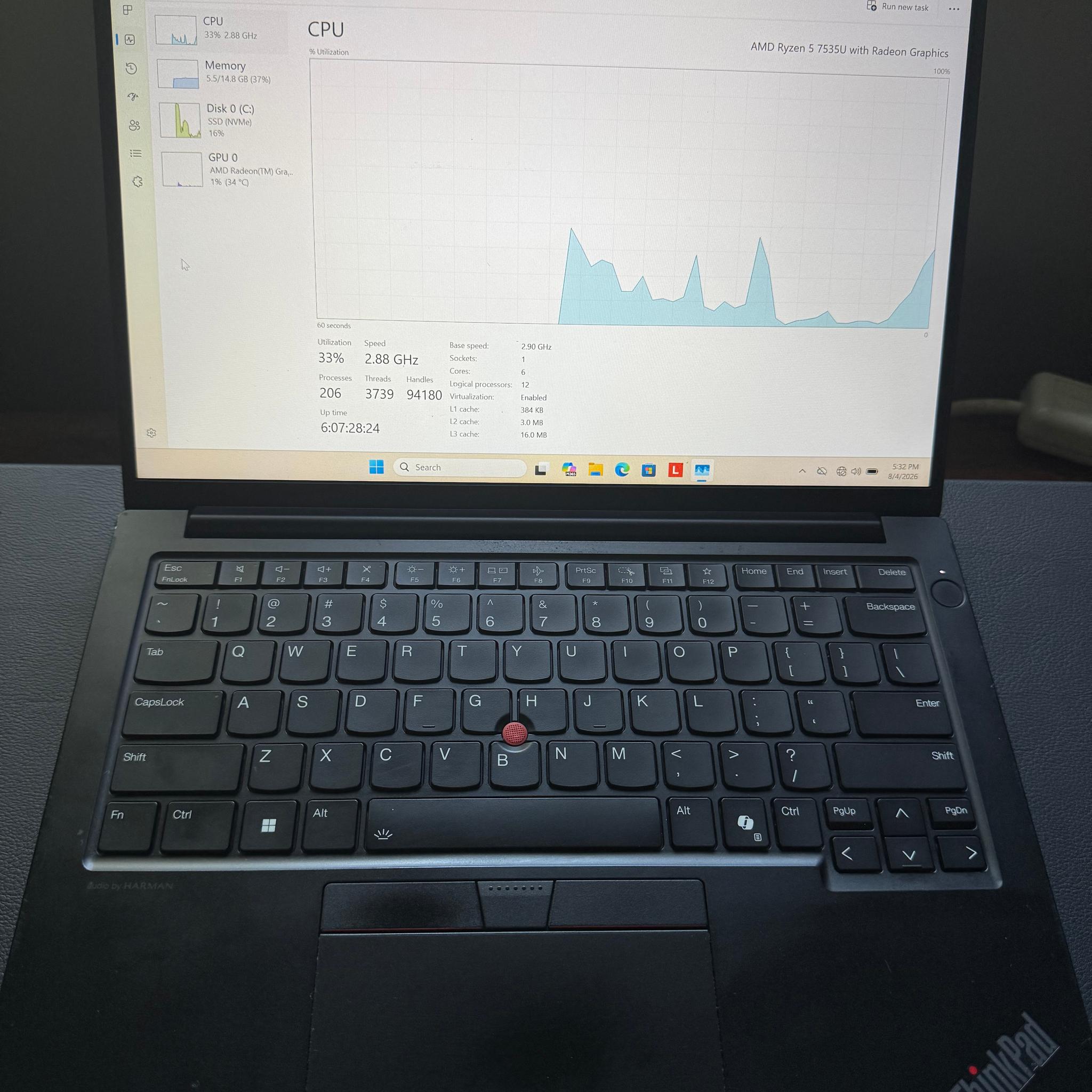 Lenovo ThinkPad E14 Gen 6 Laptop – Ryzen 5 / 16GB RAM / Windows 11