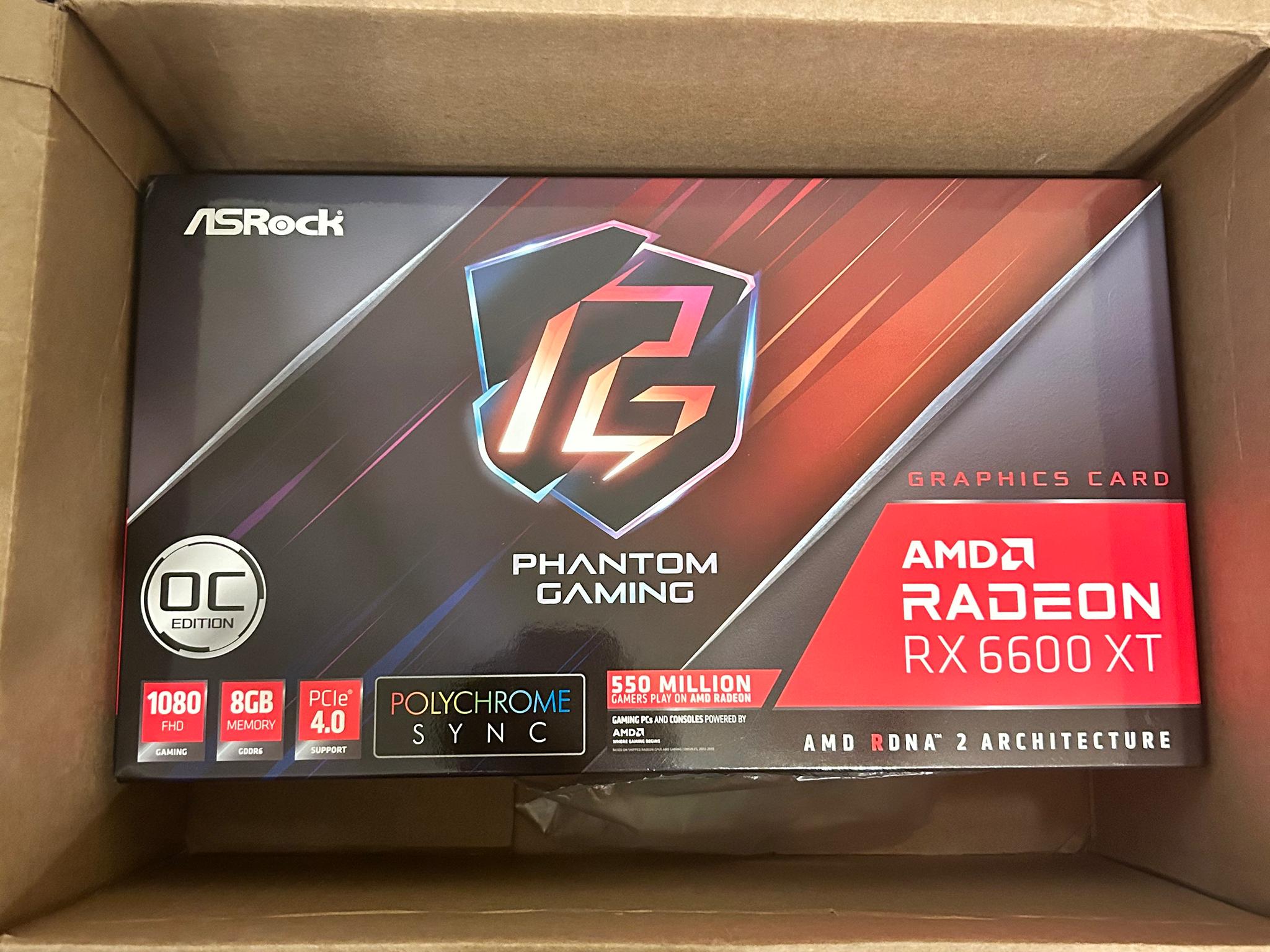 Asrock Radeon RX 6600XT Phantom Gaming OC edition tri fan