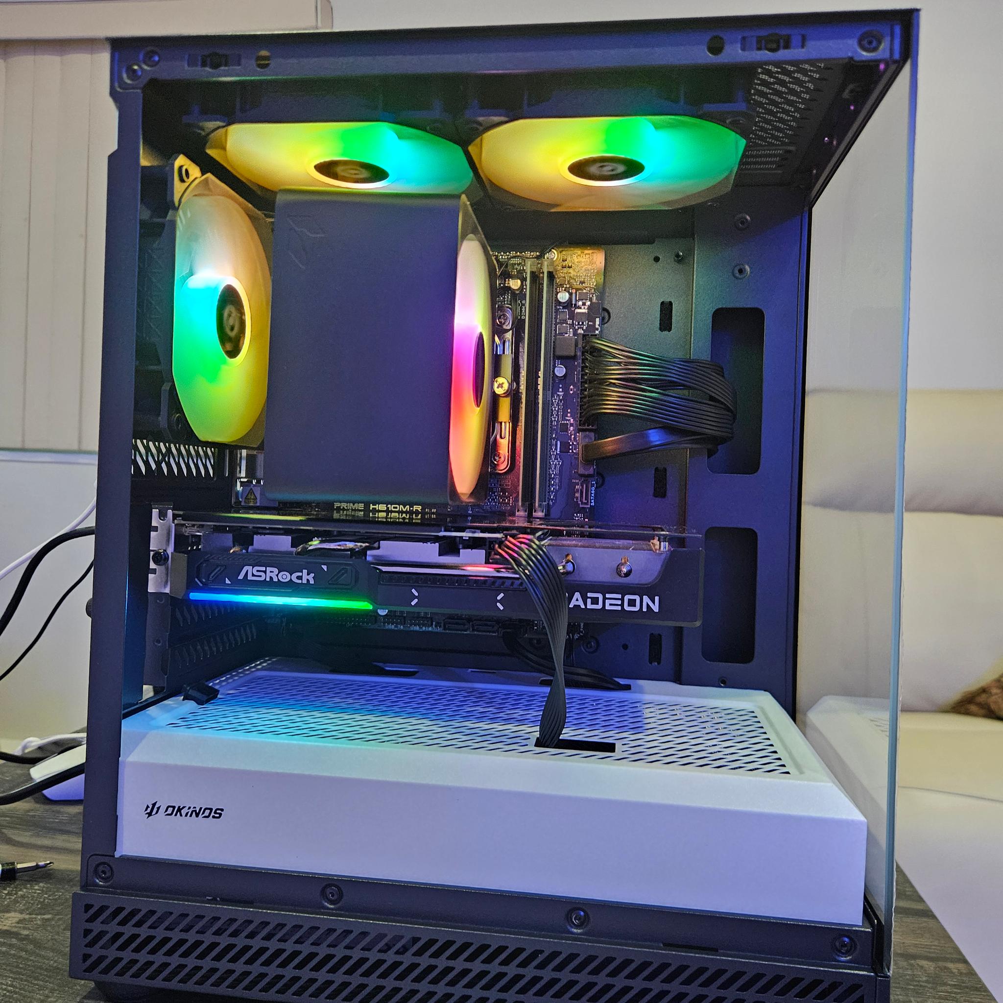 RX 9060 XT 16GB Gaming PC | 1440P Ready | i5 12400 | 16GB DDR5 | Aqua Uno | 2TB SSD | 750W Gold PSU