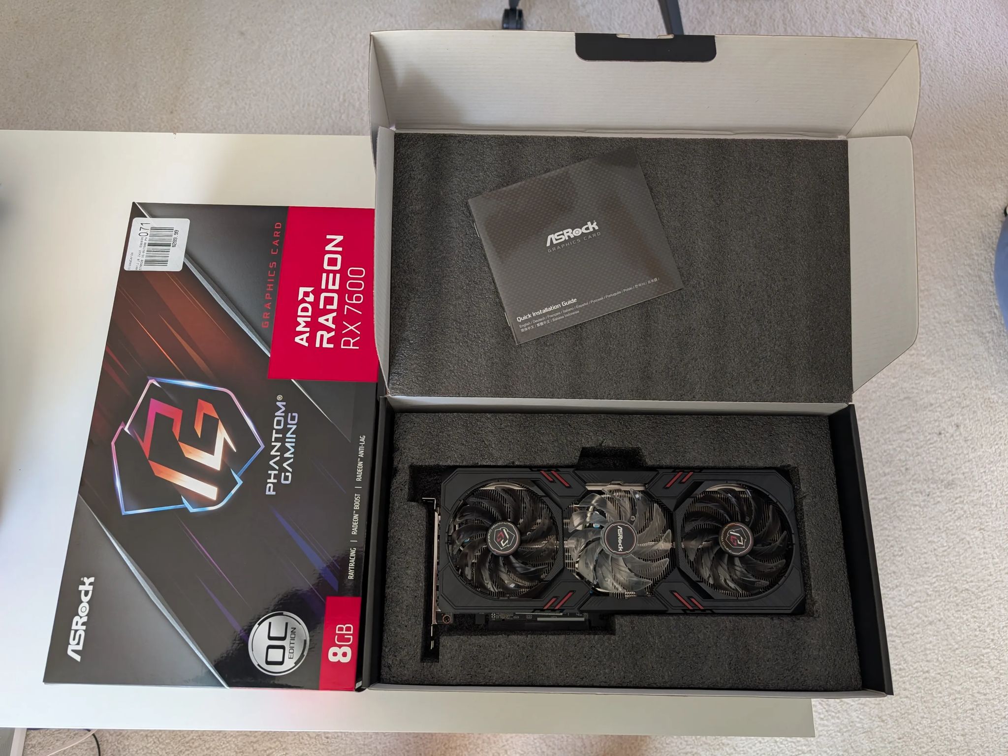 ASRock AMD RX 7600 8GB GPU Video Card - NIB