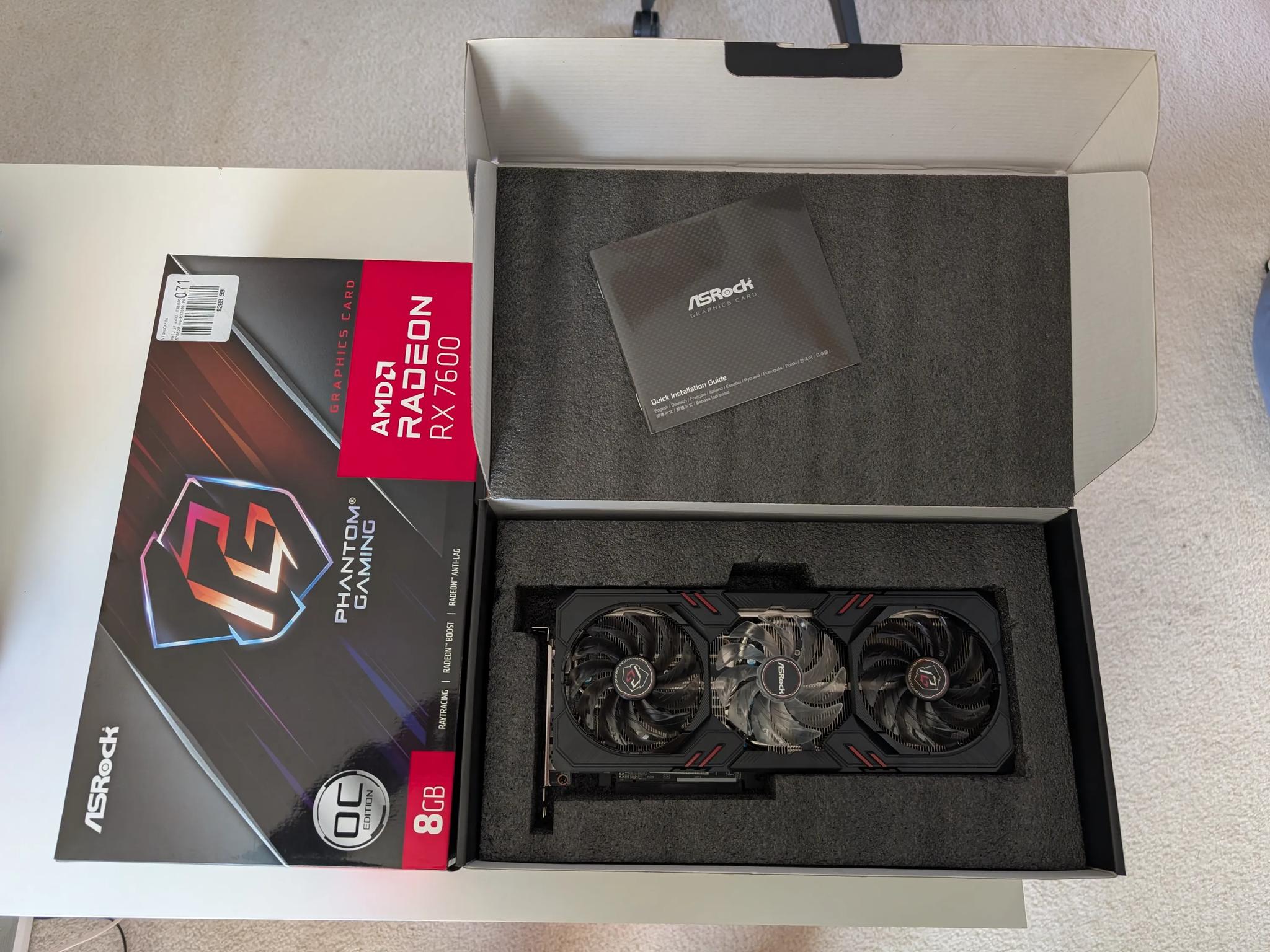 ASRock AMD RX 7600 8GB GPU Video Card - NIB