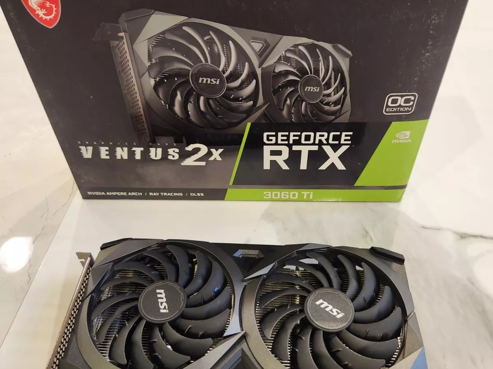 MSI GeForce RTX 3060 Ti Ventus 2X OC 8GB GDDR6 Graphics Card V1 LHR (USED - GREAT)