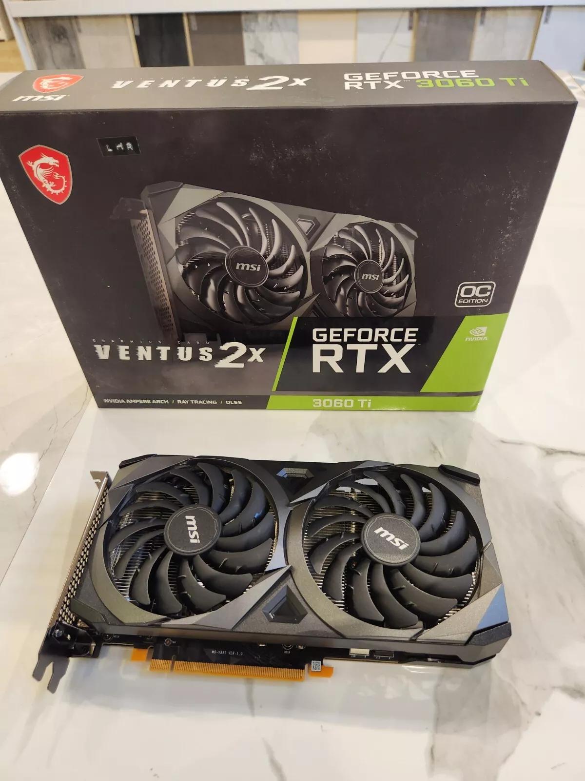 MSI GeForce RTX 3060 Ti Ventus 2X OC 8GB GDDR6 Graphics Card V1 LHR (USED - GREAT)