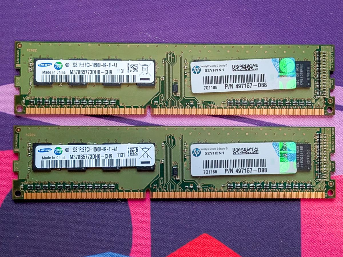 12GB Assorted DDR3 4x 2GB 1x 4GB