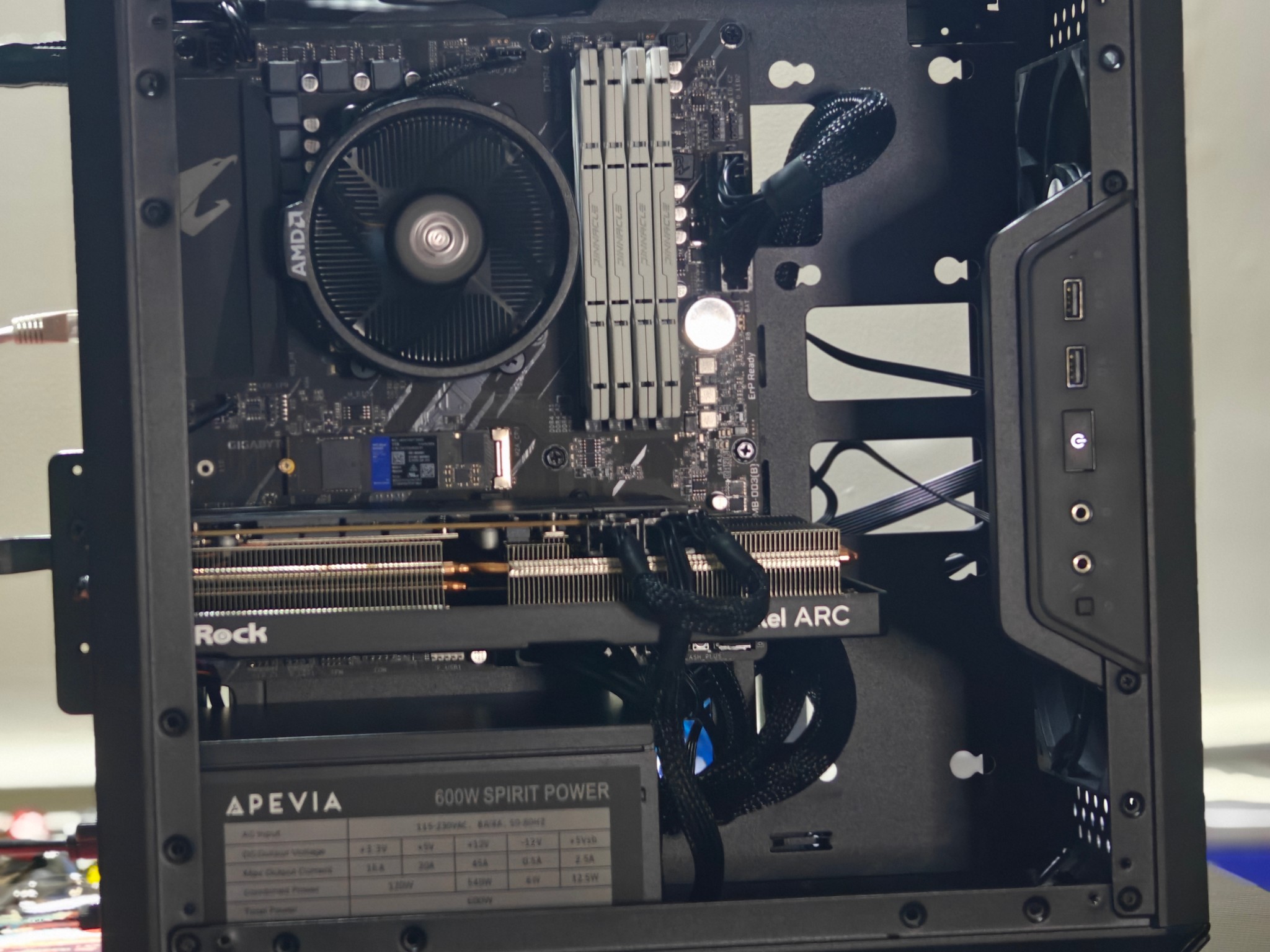 GAMING PC|AMD RYZEN 5 5600T|INTEL ARC A 580 8GB|32GB DDR4 3200|1TB NVME SSD|WINDOWS 11 PRO
