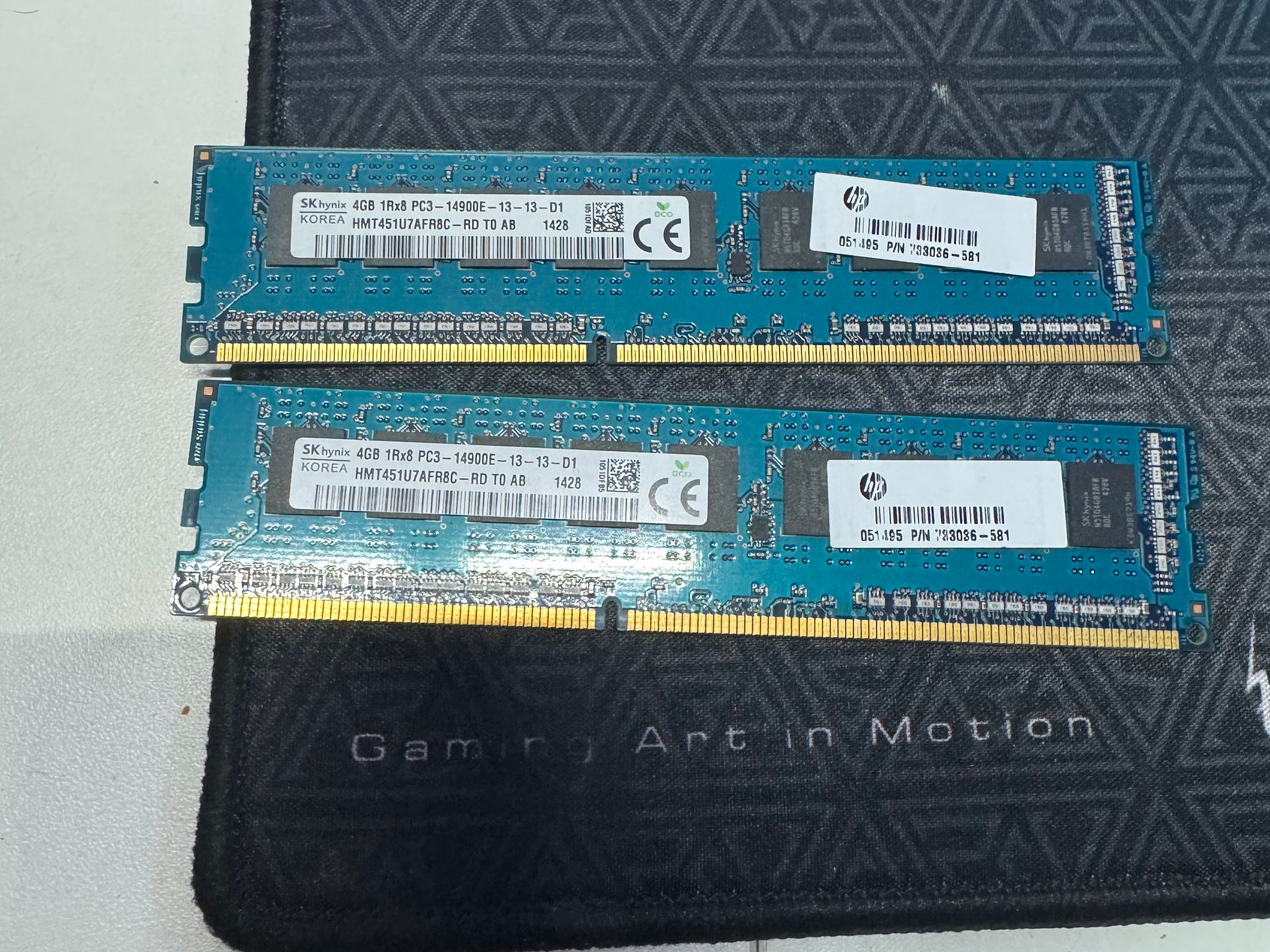 So Hynix HP 8GB DDR3 ECC Non-buffered memory