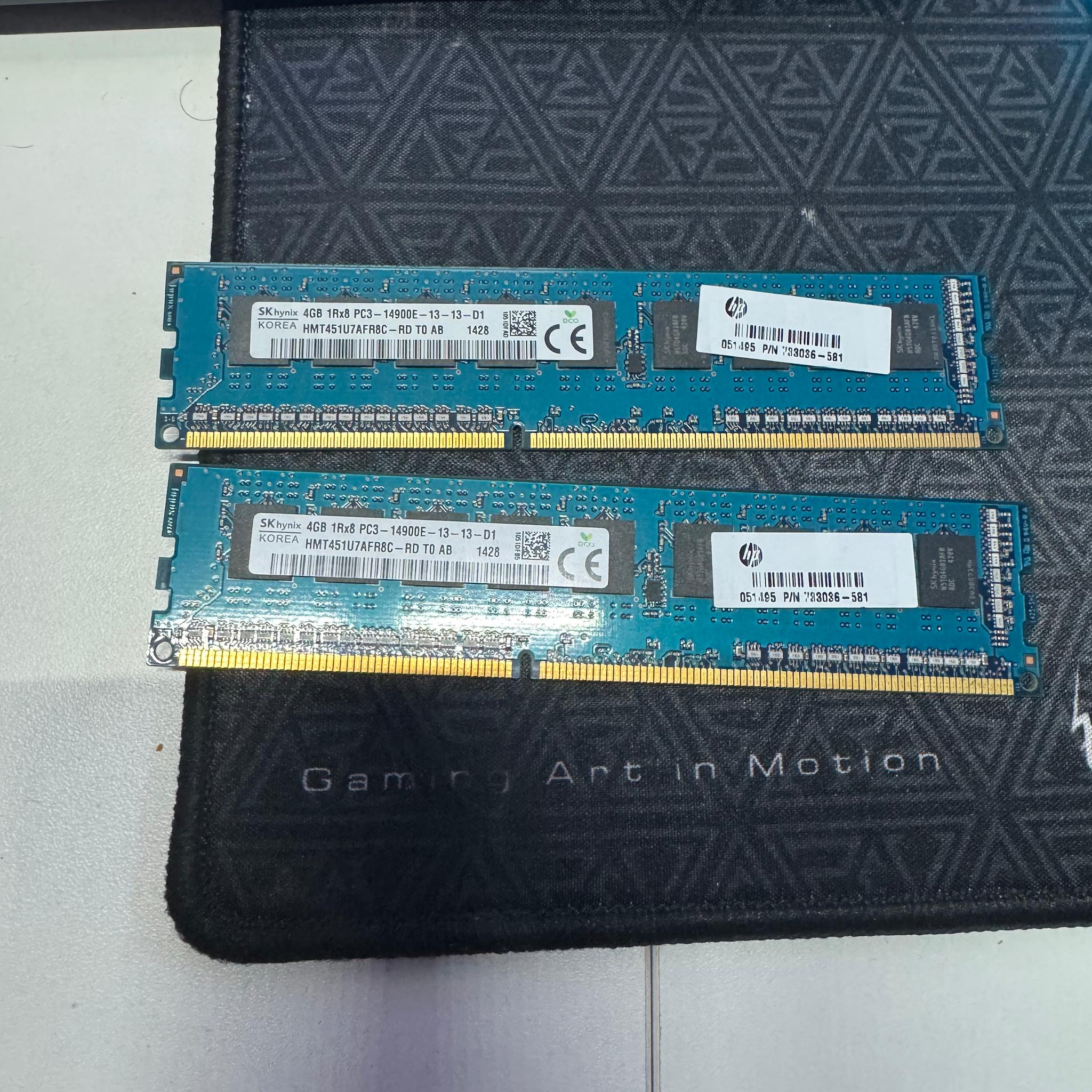 So Hynix HP 8GB DDR3 ECC Non-buffered memory