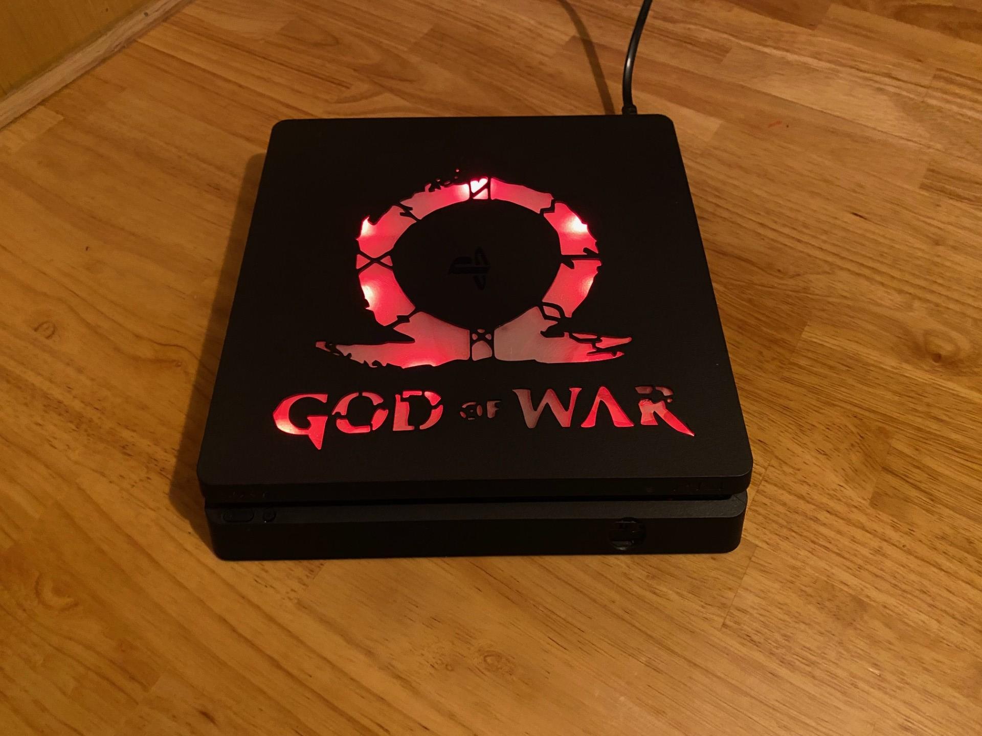 Modded PlayStation 4 - CASE MODS - PS4 Slim - God of war themed