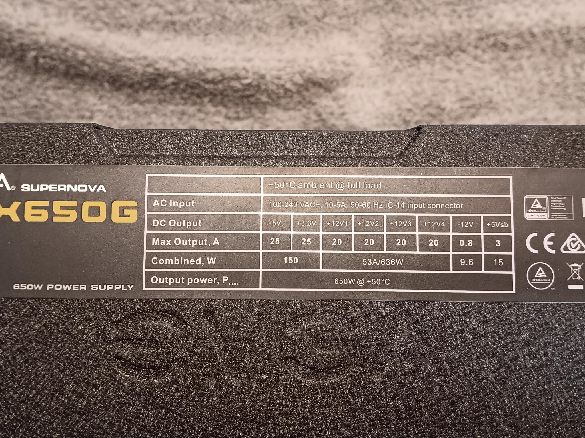 EVGA Supernova NEX650G (120-G1-0650) 650 Watt 80+ Gold Modular PSU Tested