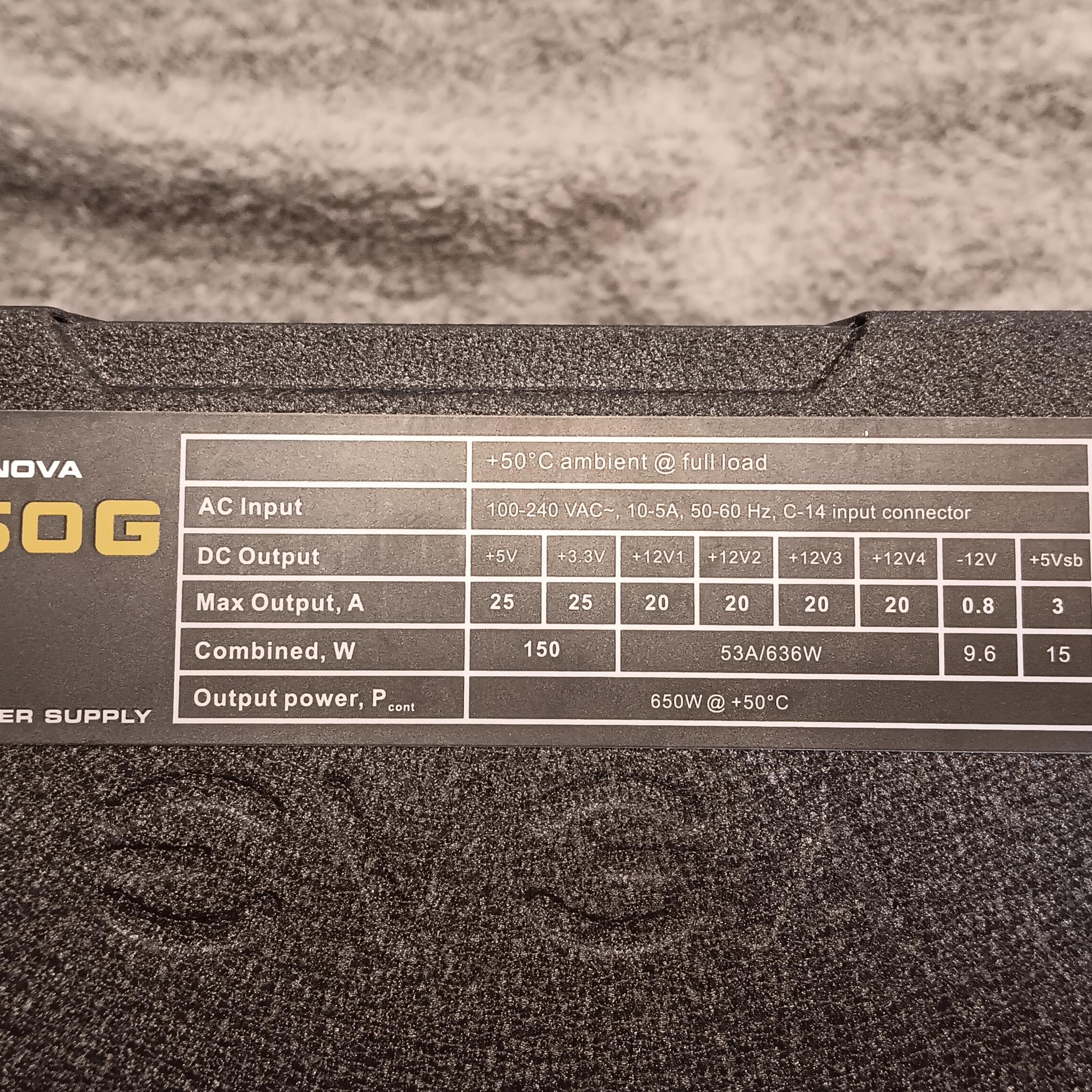 EVGA Supernova NEX650G (120-G1-0650) 650 Watt 80+ Gold Modular PSU Tested