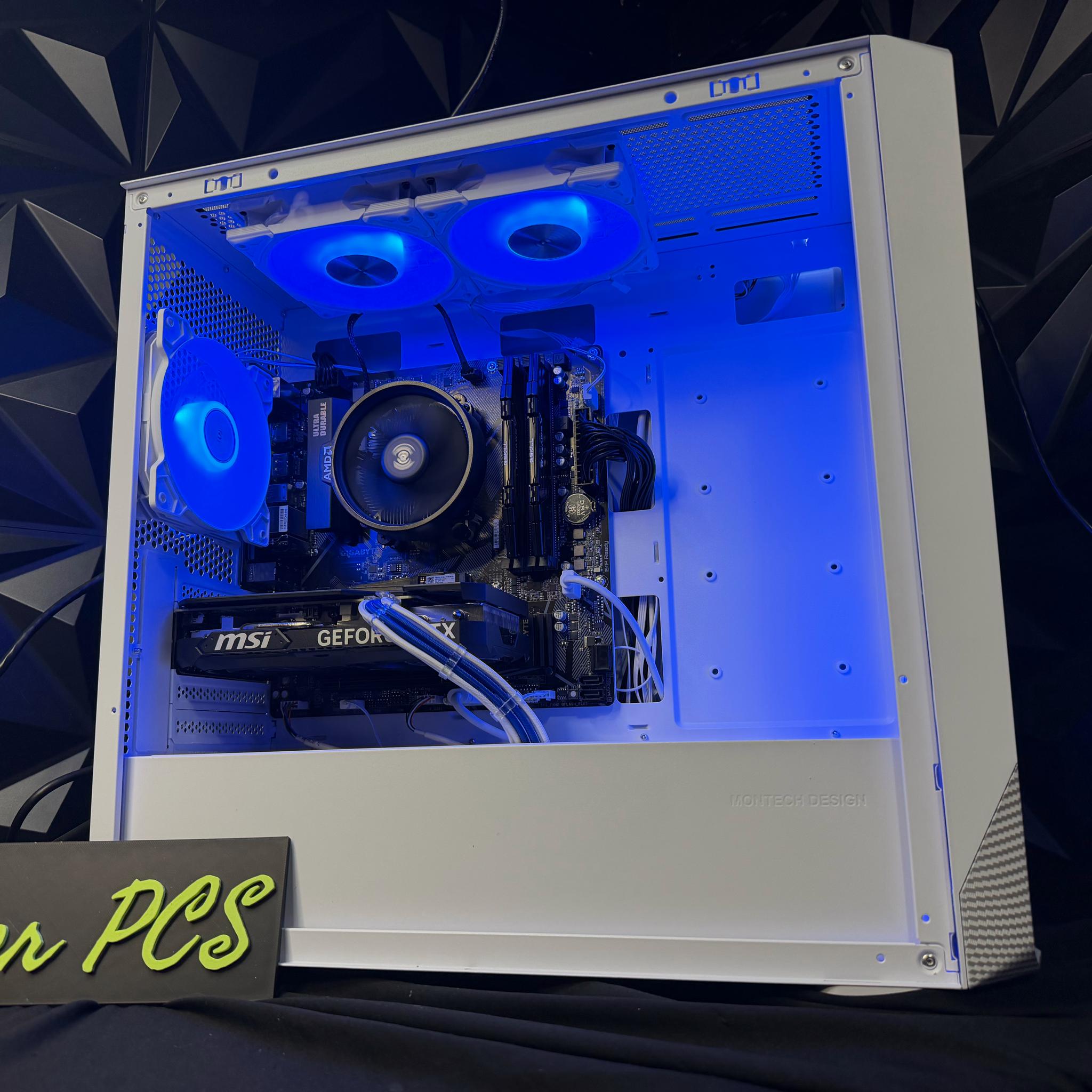 🌊❄️ AQUA ICE ❄️🌊 Ryzen 5 5500| RTX 4060Ti | 16 GB DDR4| 1.25 TB NVMe| 650W PSU
