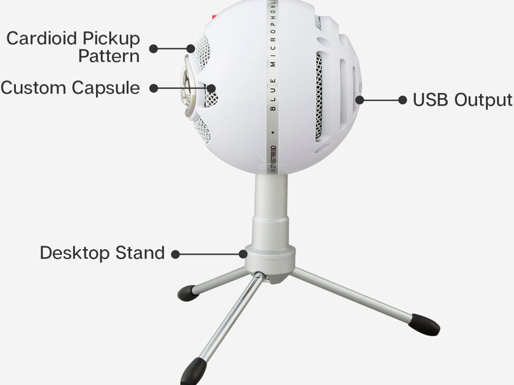 Blue Microphones - Snowball iCE Wired Cardioid USB Plug 'n Play Microphone