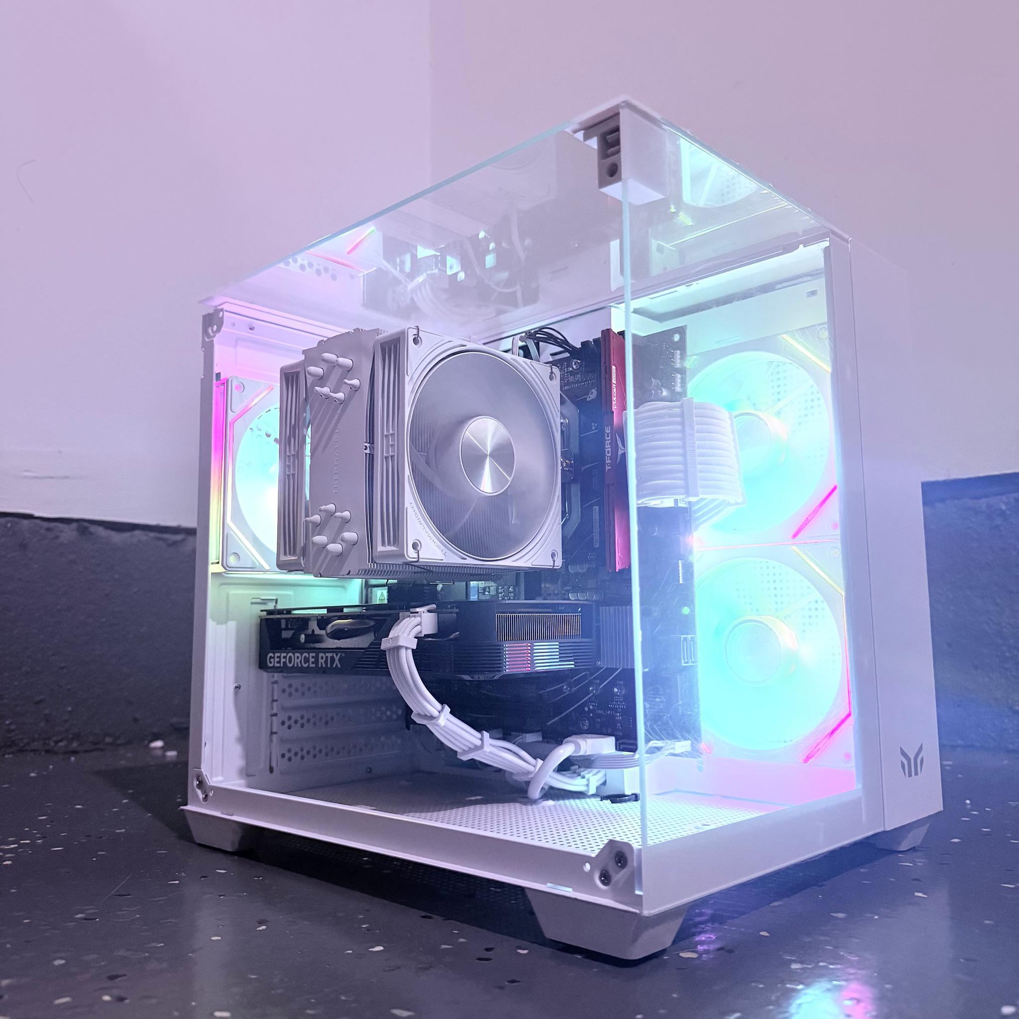 ⚪️"Polar Aura"🌈| 1440p Gaming | RTX 4060 Ti | Ryzen 7 8700F | 16GB DDR5 | 1TB SSD | Free Shipping