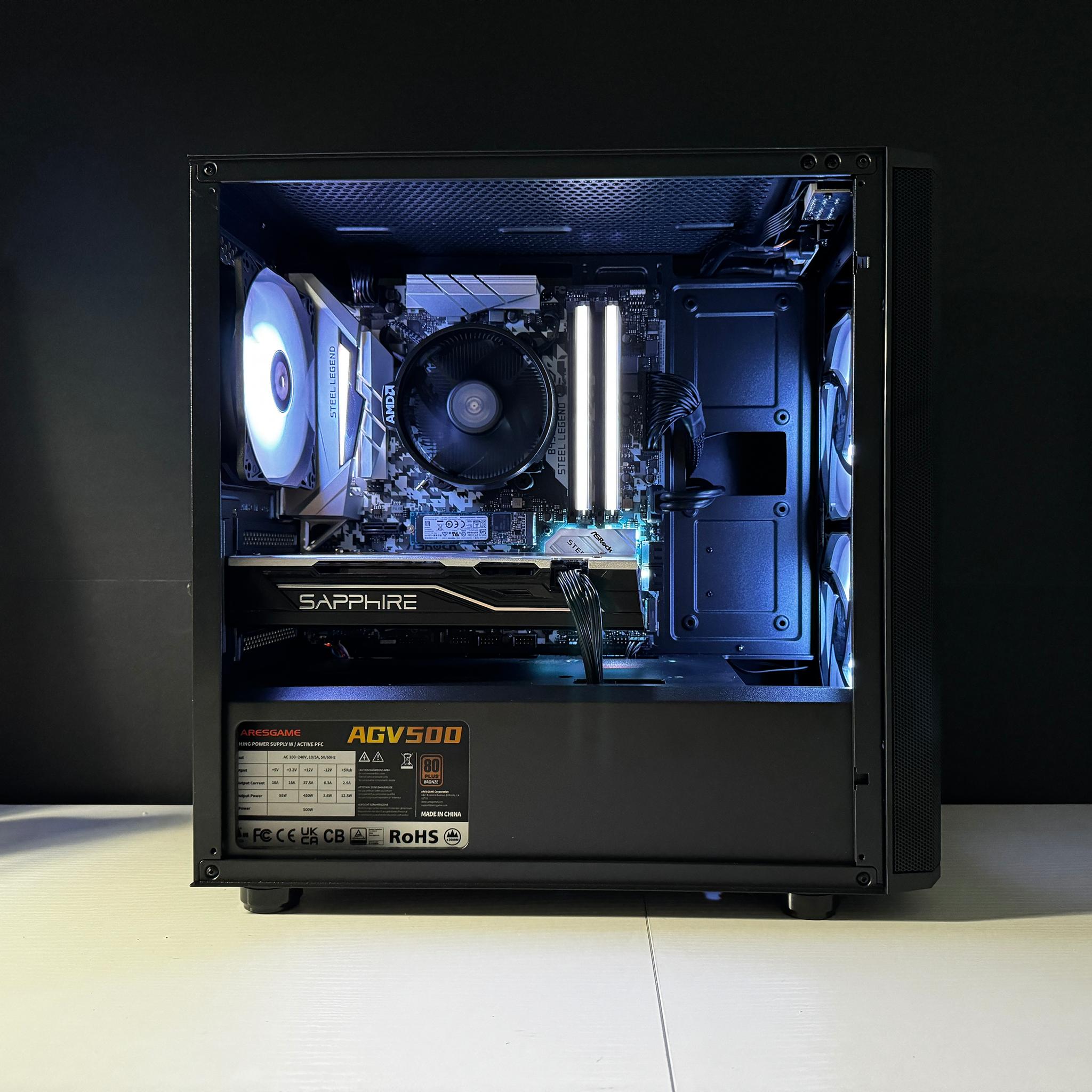 ⚫️BUDGET⚫️ Gaming PC | AMD Ryzen 5 4500 | 16GB DDR4 | RX 580 8GB | 512GB m.2 SSD | Win11 PRO | Wi-Fi