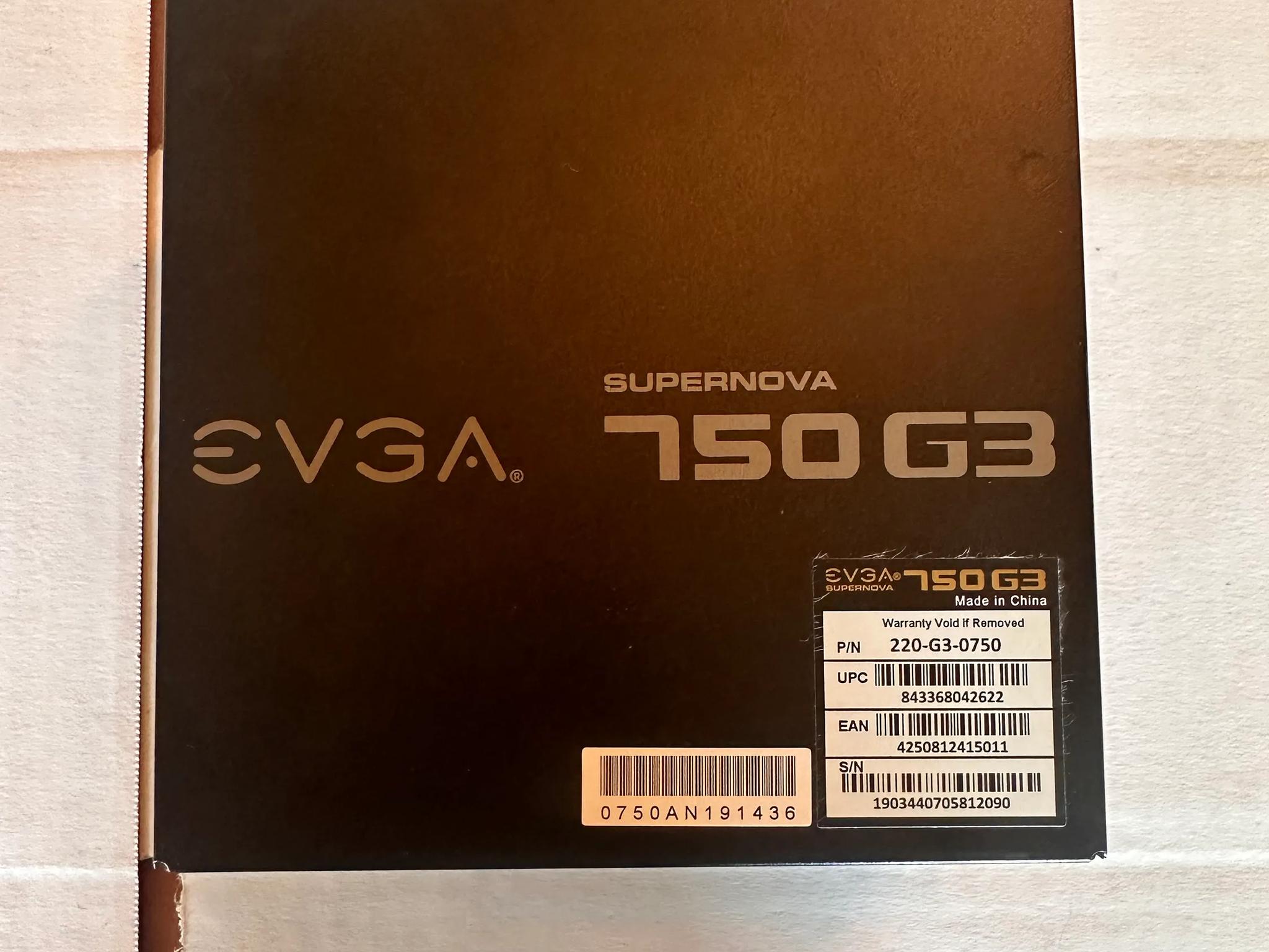 EVGA 750 G3 SuperNova, 80+ Gold Full Modular Power Supply