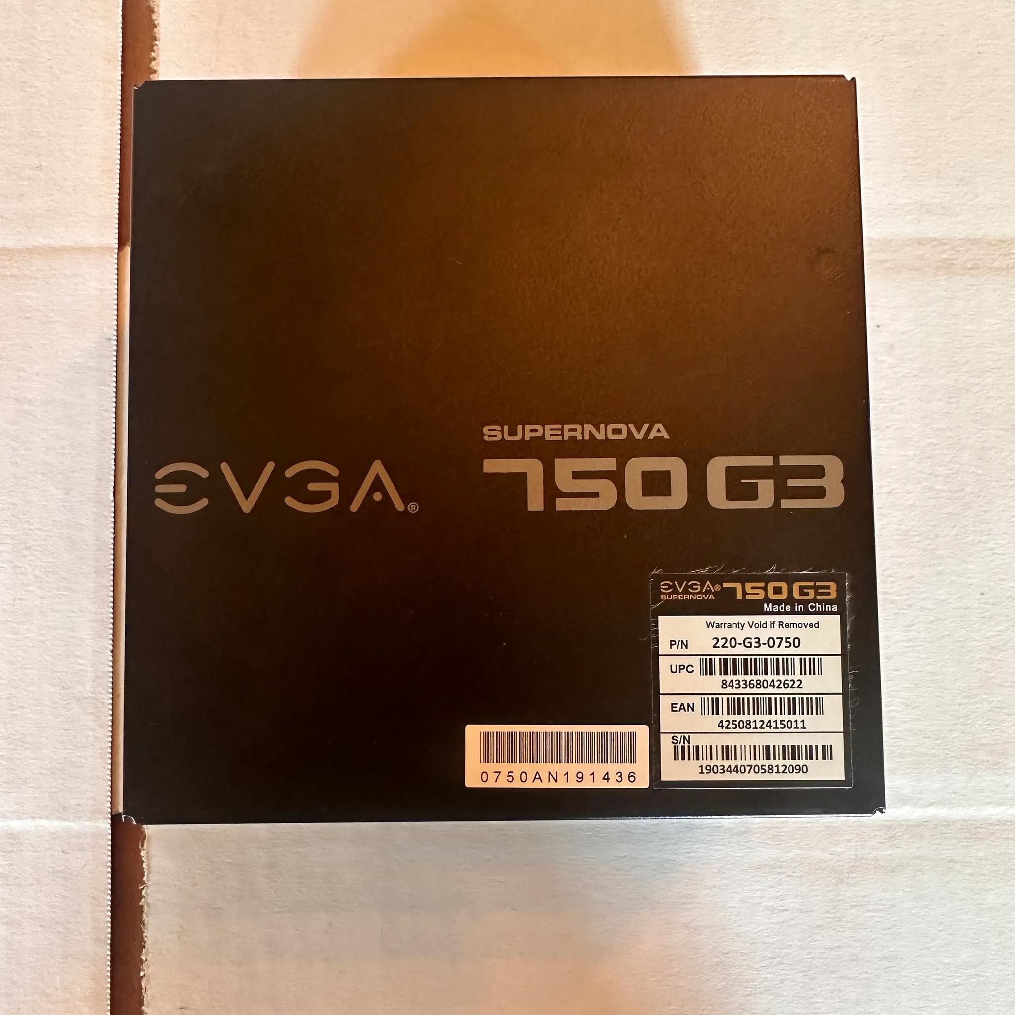 EVGA 750 G3 SuperNova, 80+ Gold Full Modular Power Supply