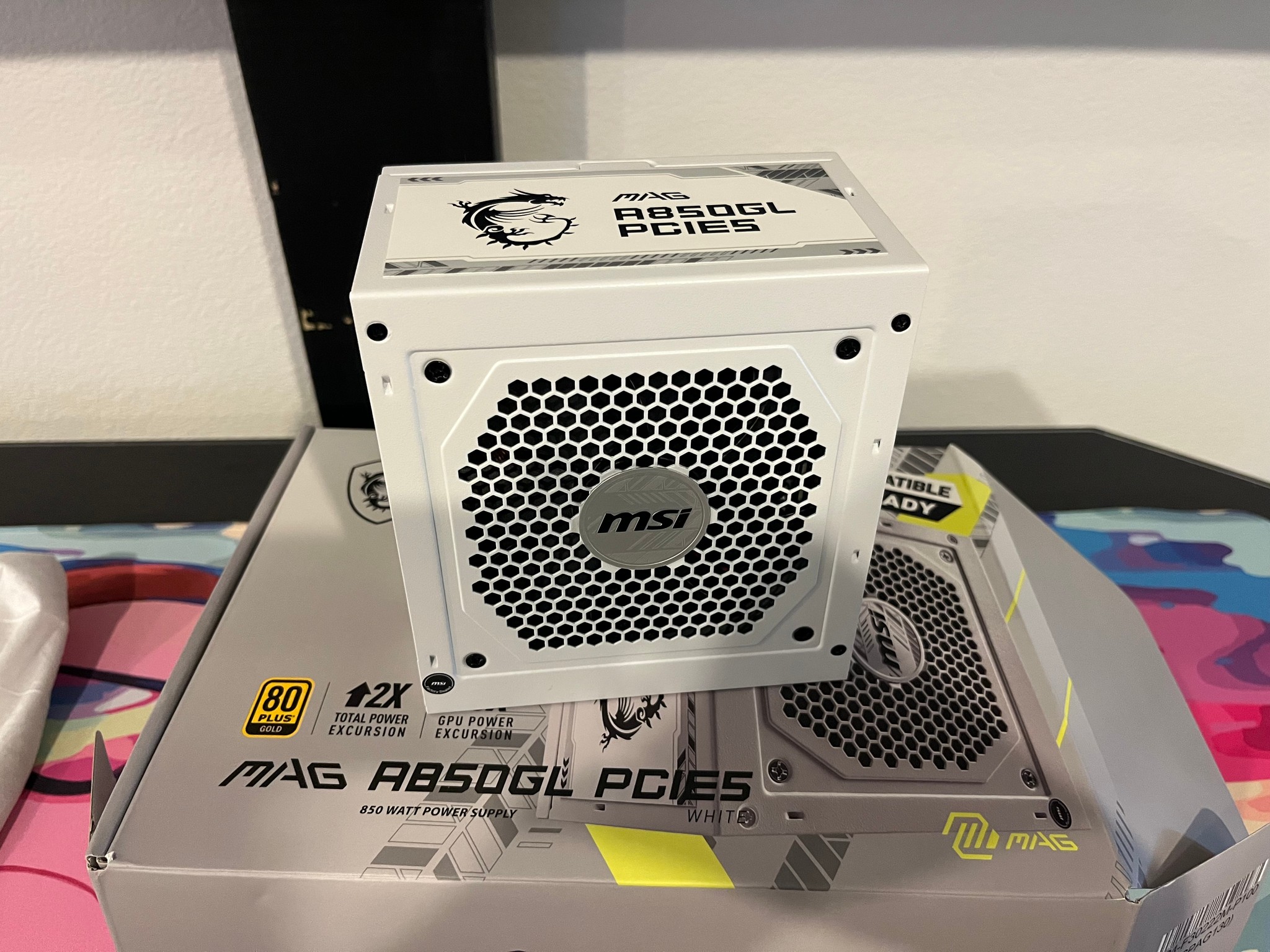 MSI MAG A850GL PCIE5 850 Watt PSU (Like New, Color: White)