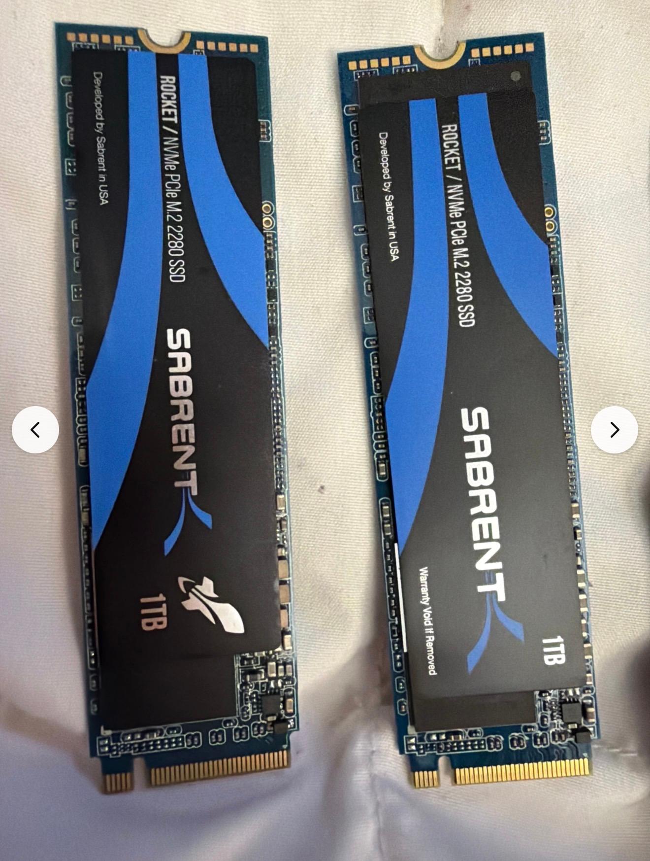 4 X SABRENT ROCKET 1TB SSD's Packs of 4 per order