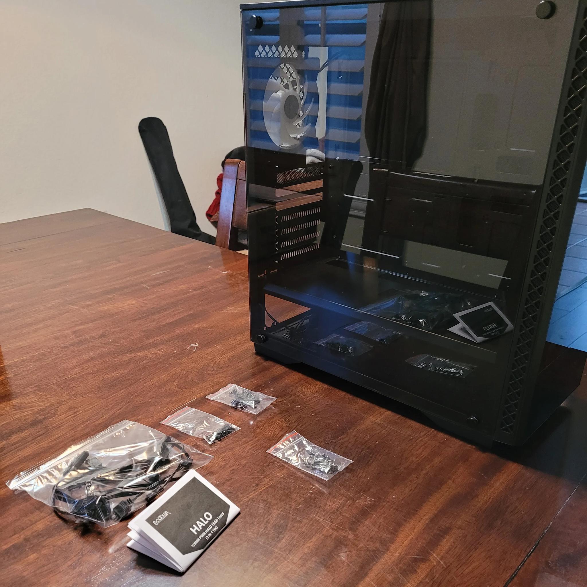 Deepcool MATREXX 50 ATX Mid Tower Case + 4 PC Cooler HALO 120mm Fans