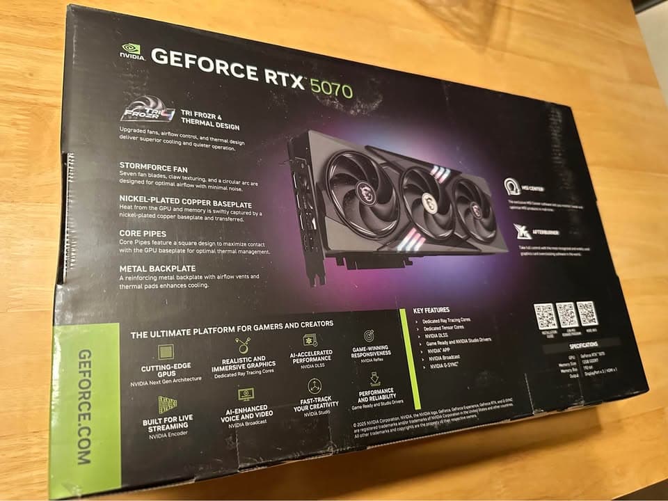 MSI GeForce RTX 5070 12G GAMING TRIO OC