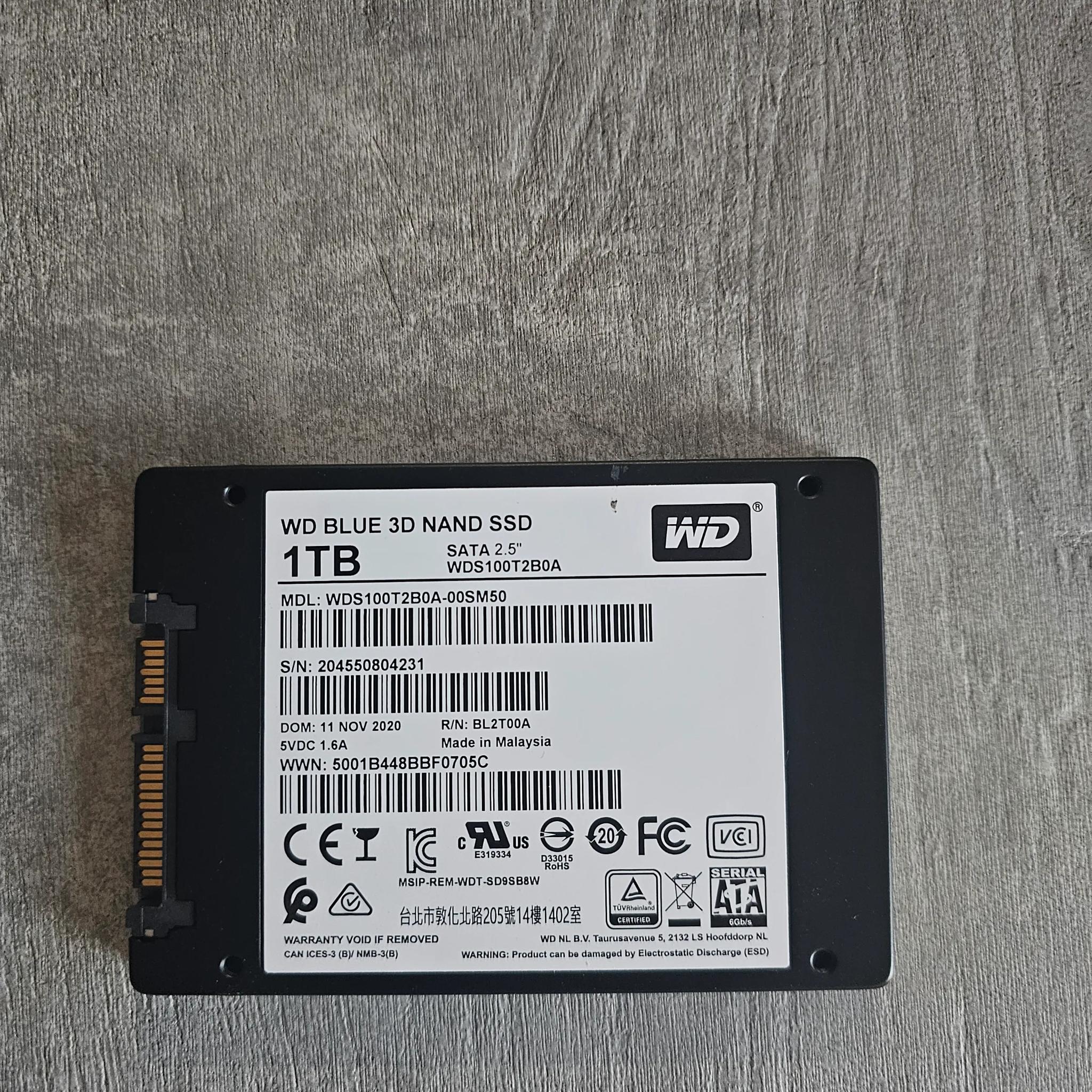 1TB SSD WD BLUE 2.5