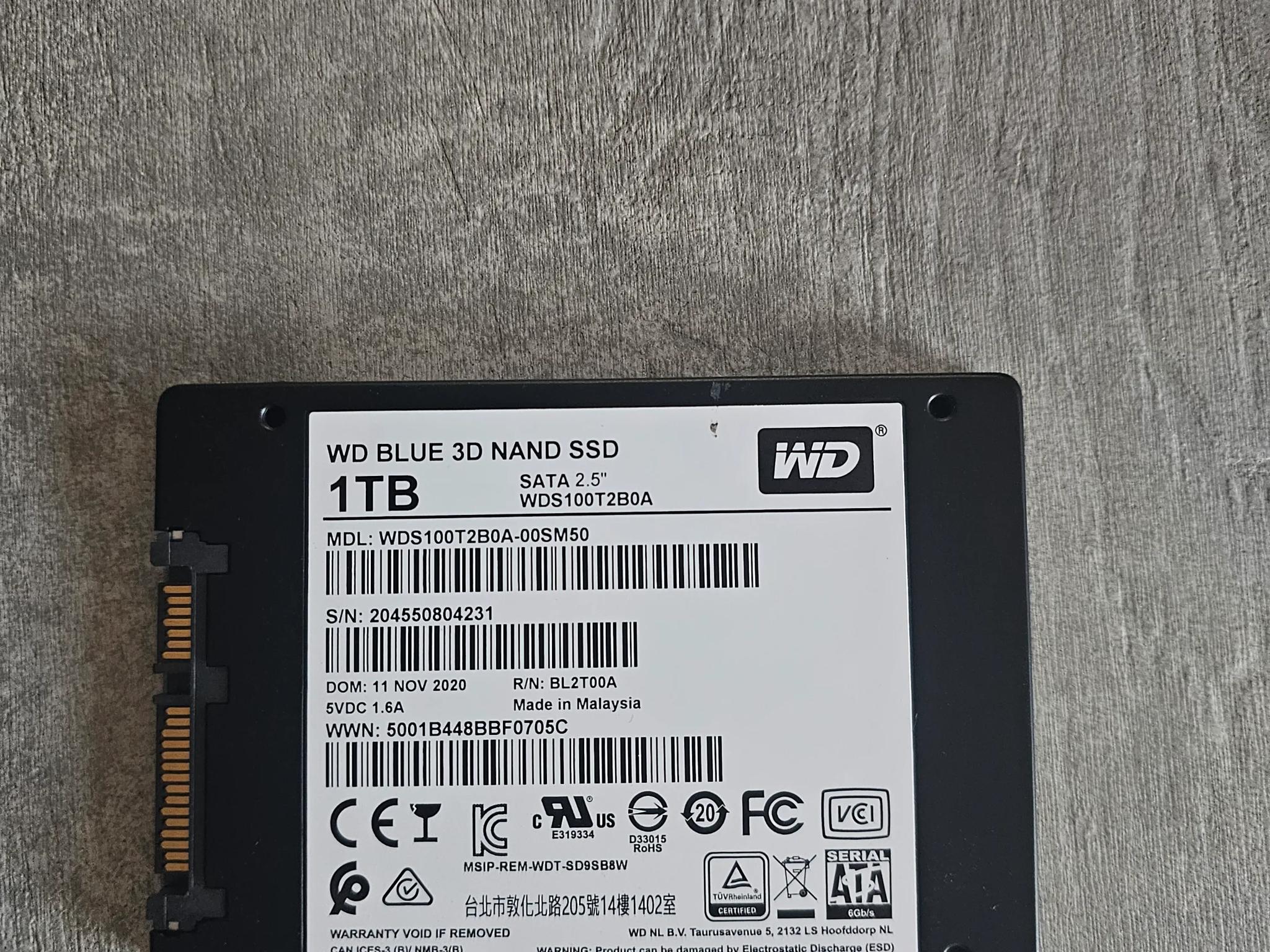 1TB SSD WD BLUE 2.5