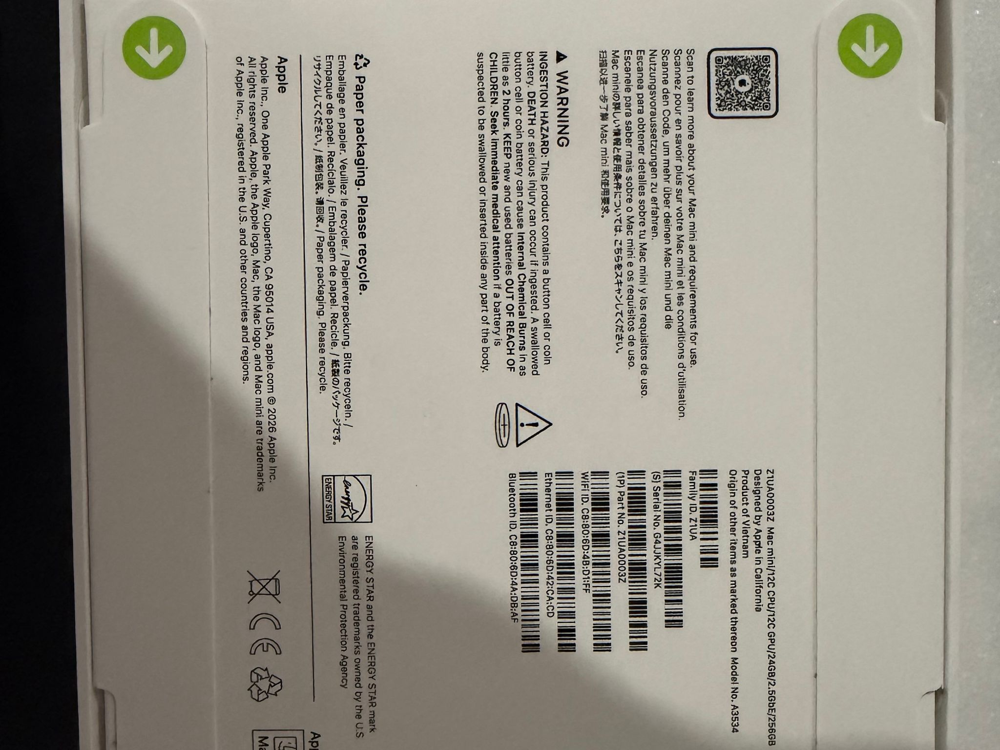 Apple Mac Mini M6 24GB/256GB + Dock + cheaper storage upgrade Free Shipping