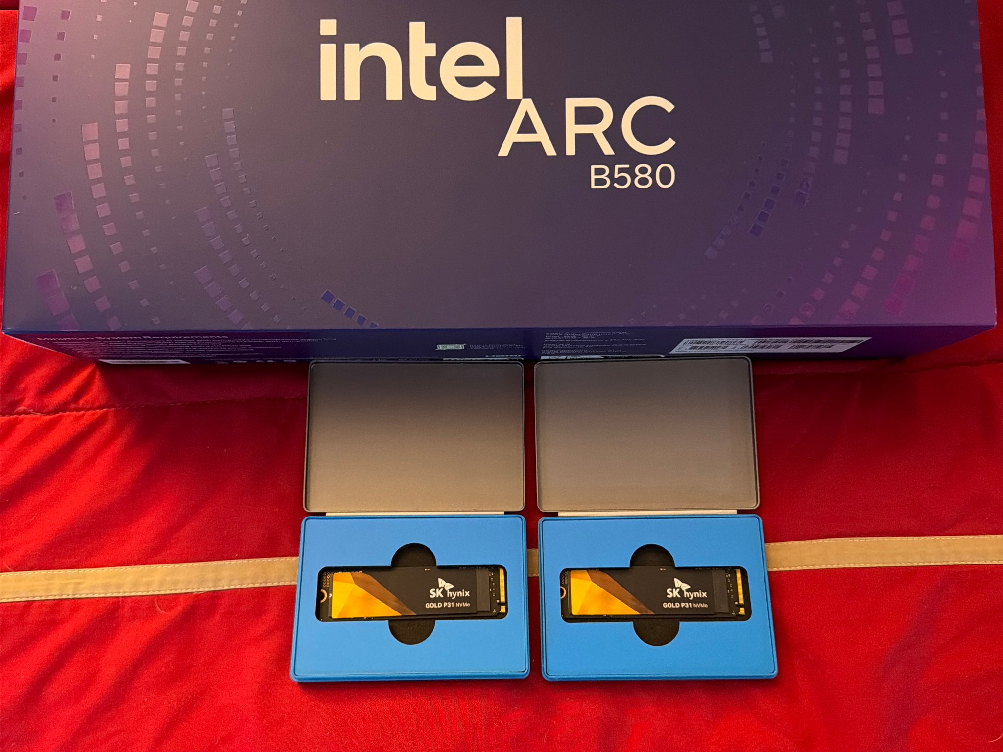 Intel ARC B580 BRAND NEW IN BOX SEALED++ 2X 2TB SK Hynix Gold M.2 NVME 2280 SSD's