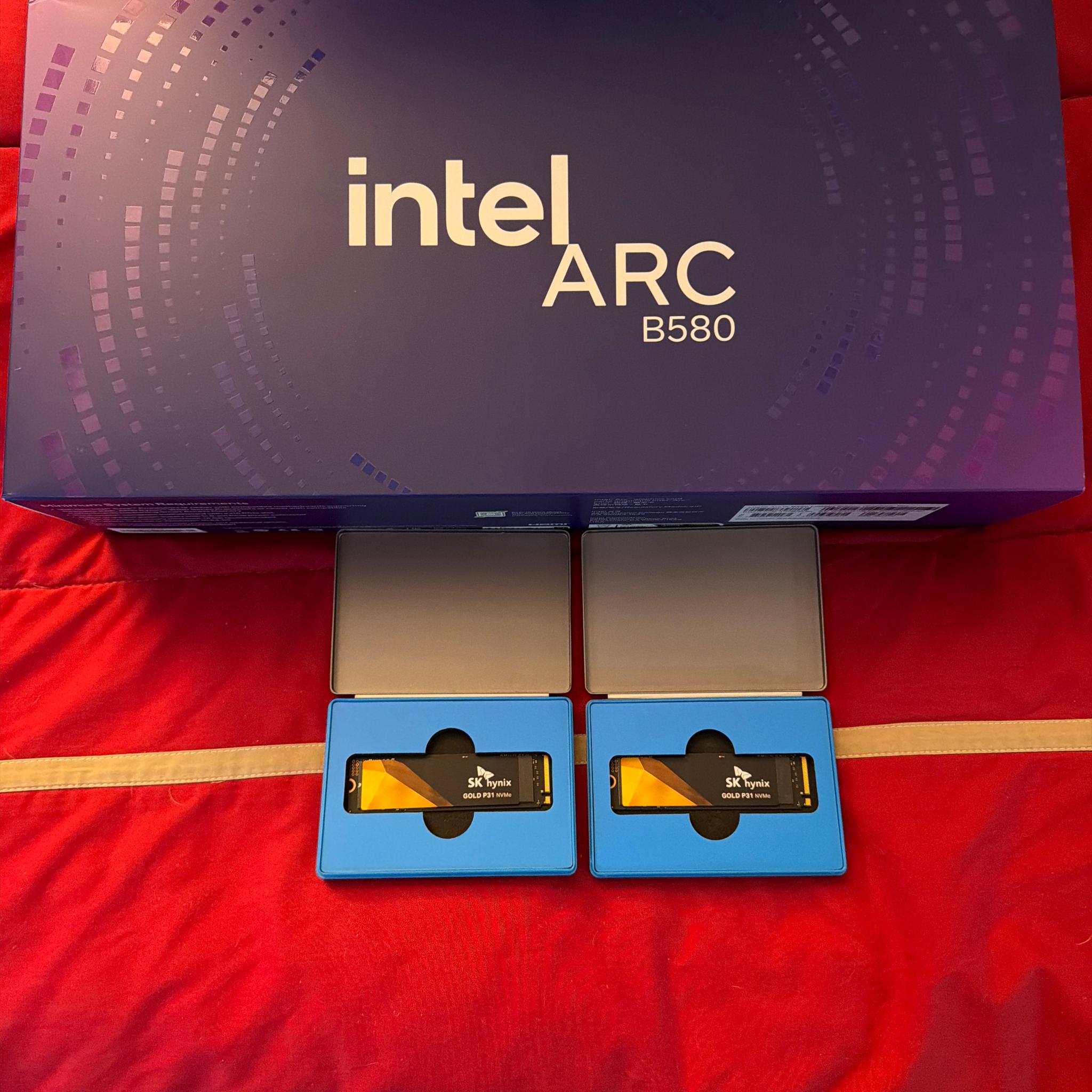 Intel ARC B580 BRAND NEW IN BOX SEALED++ 2X 2TB SK Hynix Gold M.2 NVME 2280 SSD's