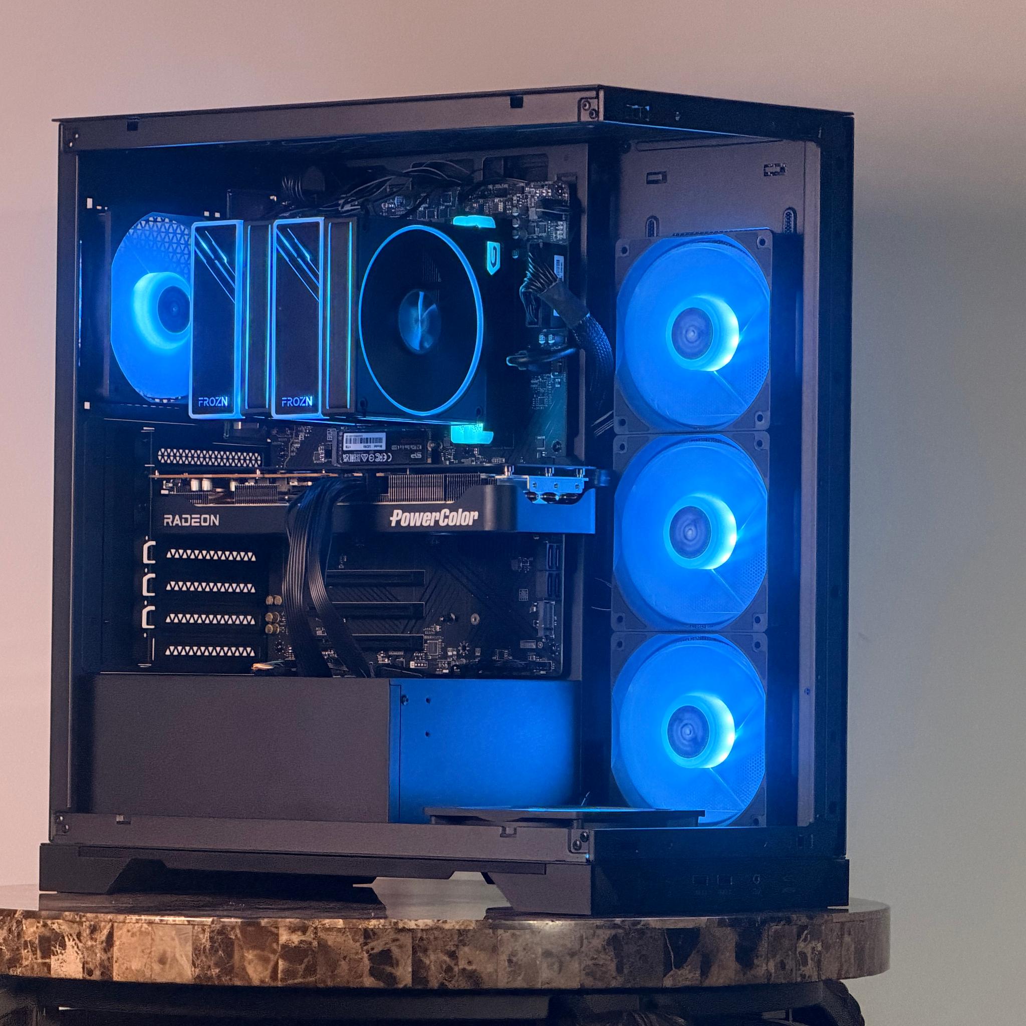 FREE SHIPPING 🖤 🌈 Black RGB Gaming PC | RX 9070 16 GB | Ryzen 5 7600x | 1TB SSD | 32 GB DDR5