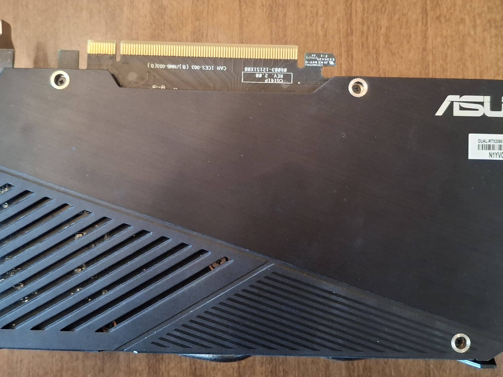 Gently Used Black ASUS NVIDIA GeForce RTX 2060 Dual Overclocked 6GB GDDR6 Graphics Card