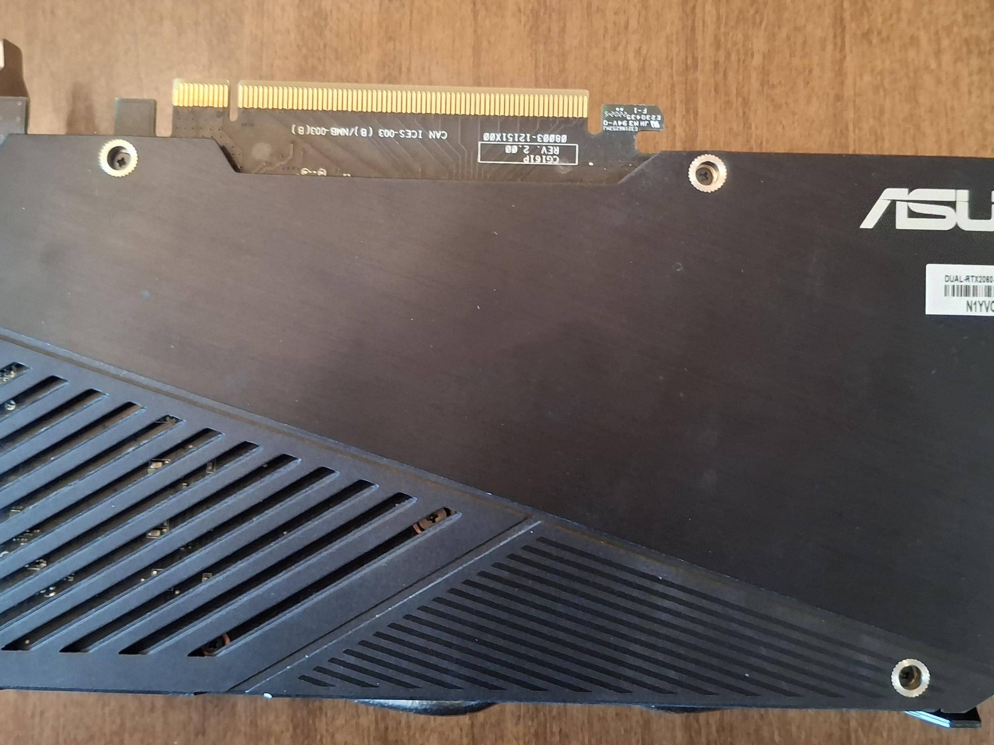 Gently Used Black ASUS NVIDIA GeForce RTX 2060 Dual Overclocked 6GB GDDR6 Graphics Card