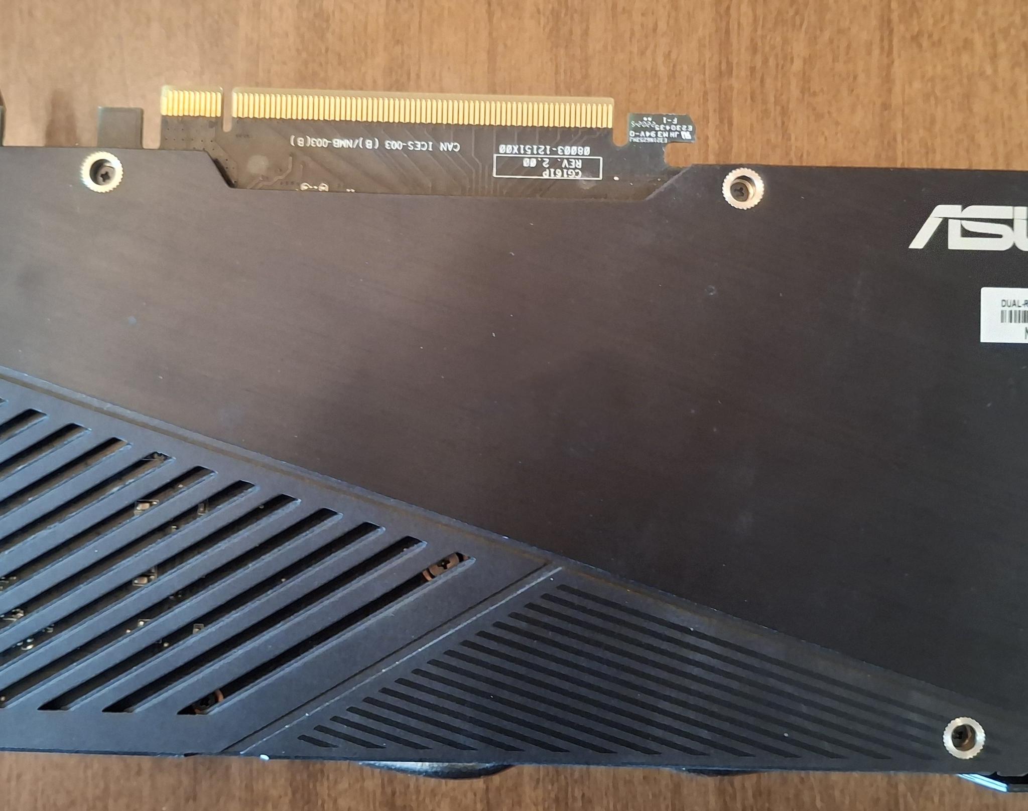 Gently Used Black ASUS NVIDIA GeForce RTX 2060 Dual Overclocked 6GB GDDR6 Graphics Card