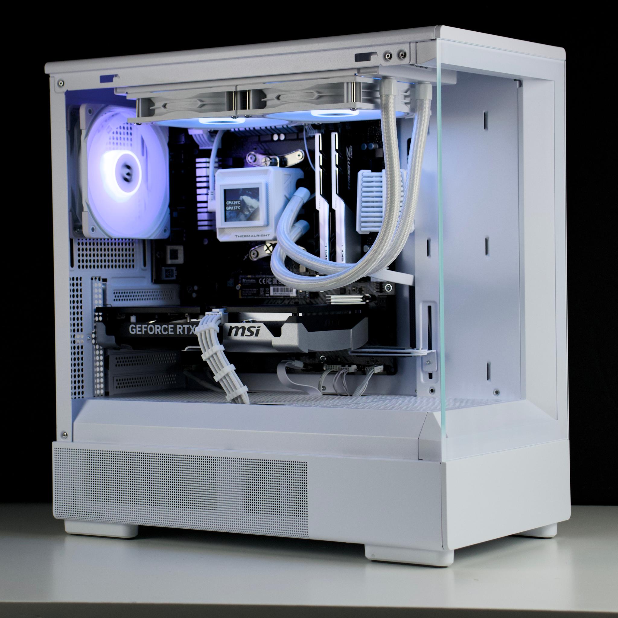 🧊❄️🧊 White Gaming PC – RTX 5060 TI, Ryzen 7 5700X, 32GB RAM, 1TB SSD - WiFi, BlueTooth 🧊❄️🧊