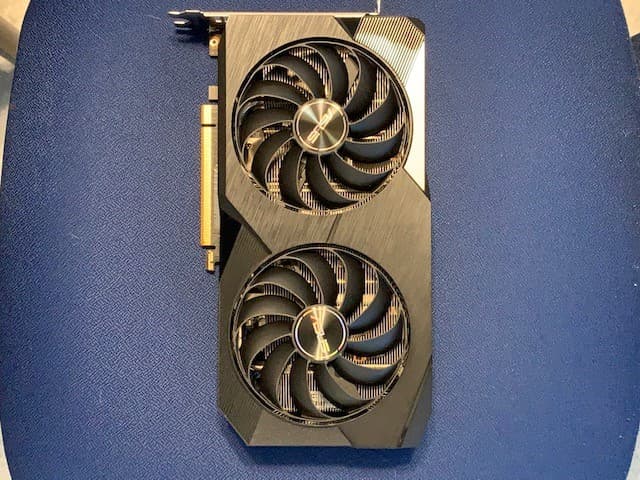 ASUS DUAL RADEON RX 6600 XT graphics card. Used. Works perfectly w/box.