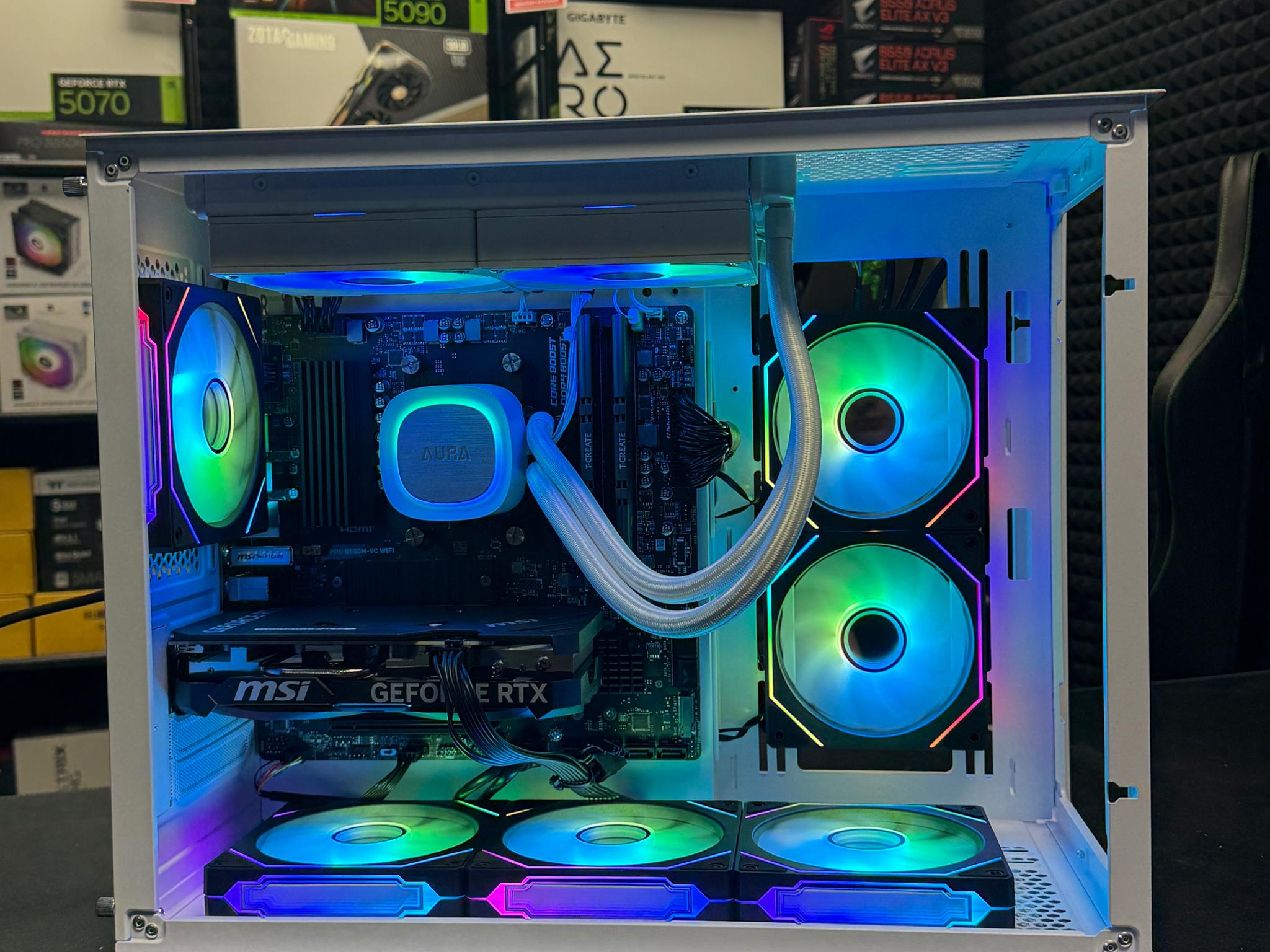 RGB Gaming PC - Ryzen 5 5600 / RTX 4060 Ti 8gb / 16GB DDR4 / 8 RGB Fans / 1TB SSD